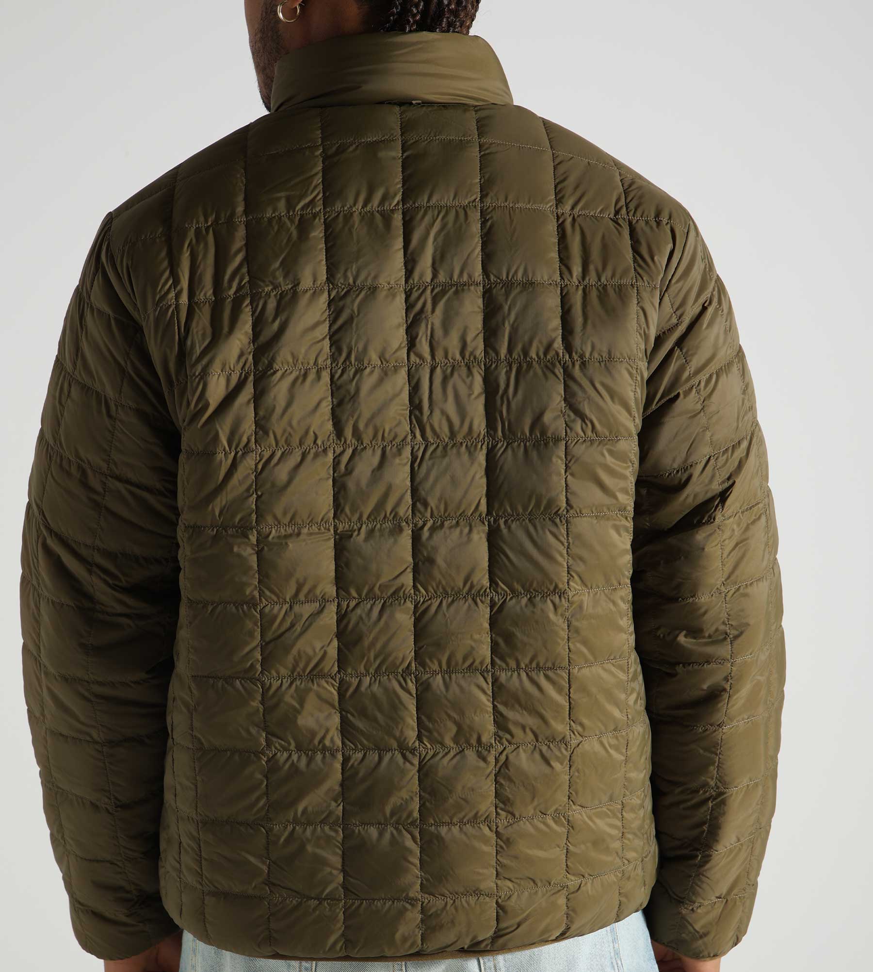 Taion Unisex Down×Boa Reversible Down Jacket Olive Ivory