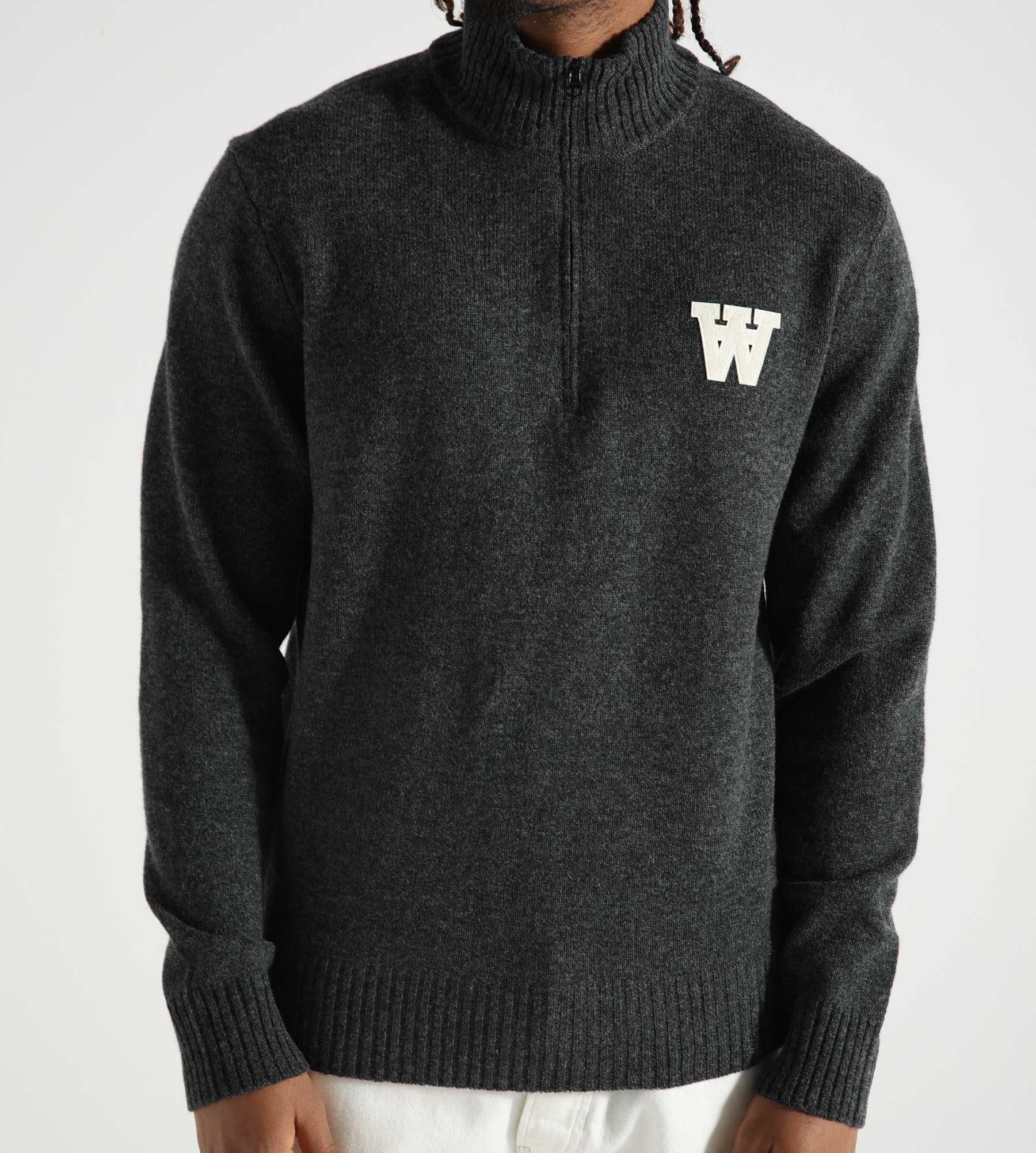 Wood Wood Blu AA CS Halfzip 1031 Charcoal