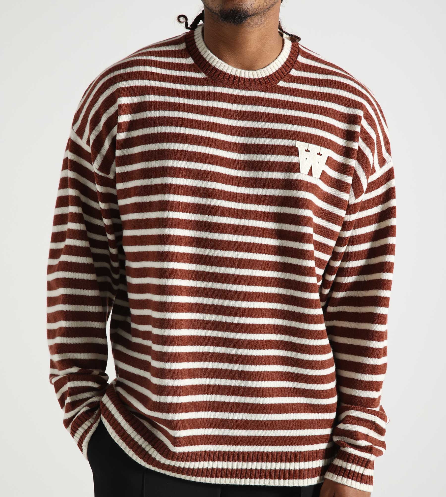 Wood Wood Tya Striped Oversized Jumper 2545 Acorn