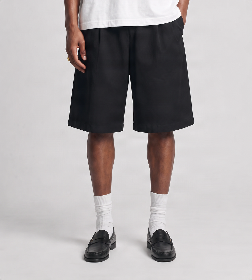 about:blank Bermuda Short Poly Black