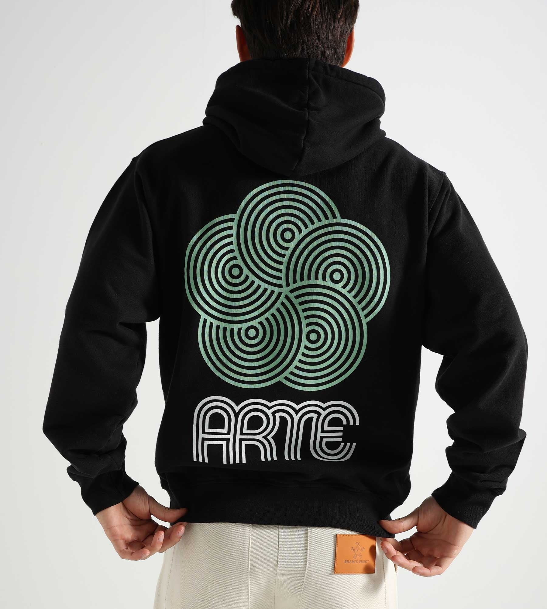 Arte Antwerp Hank Back Circle Flower Hoodie Black