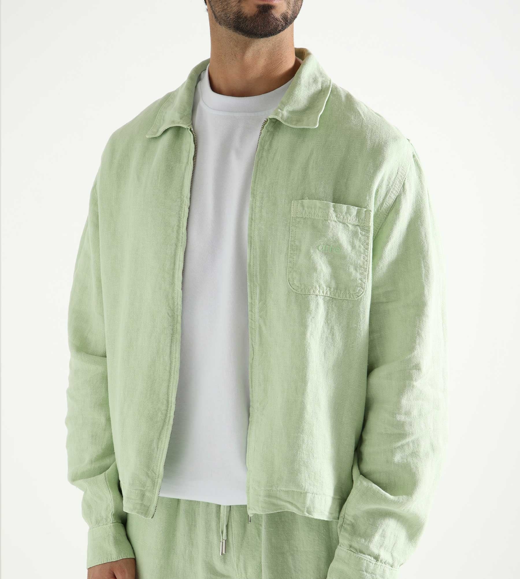 Arte Antwerp Jan Linnen Jacket Green