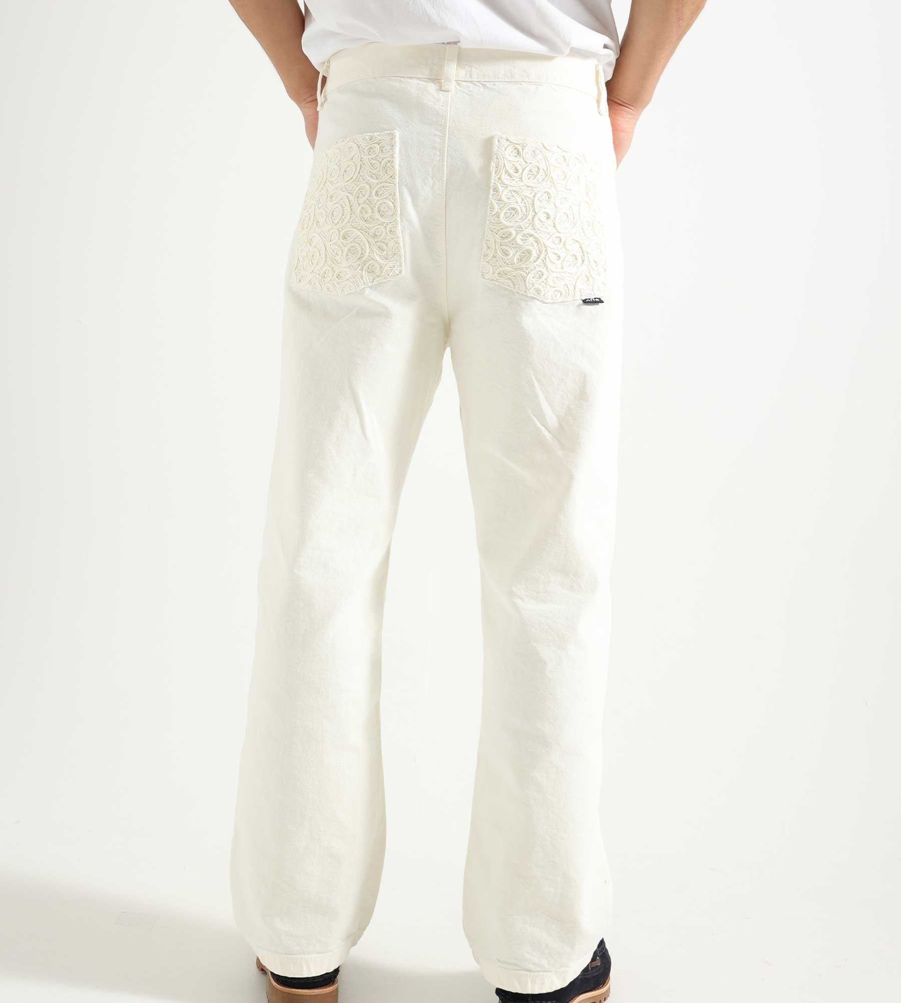 Arte Antwerp Joshua Detail Collar Pants Cream