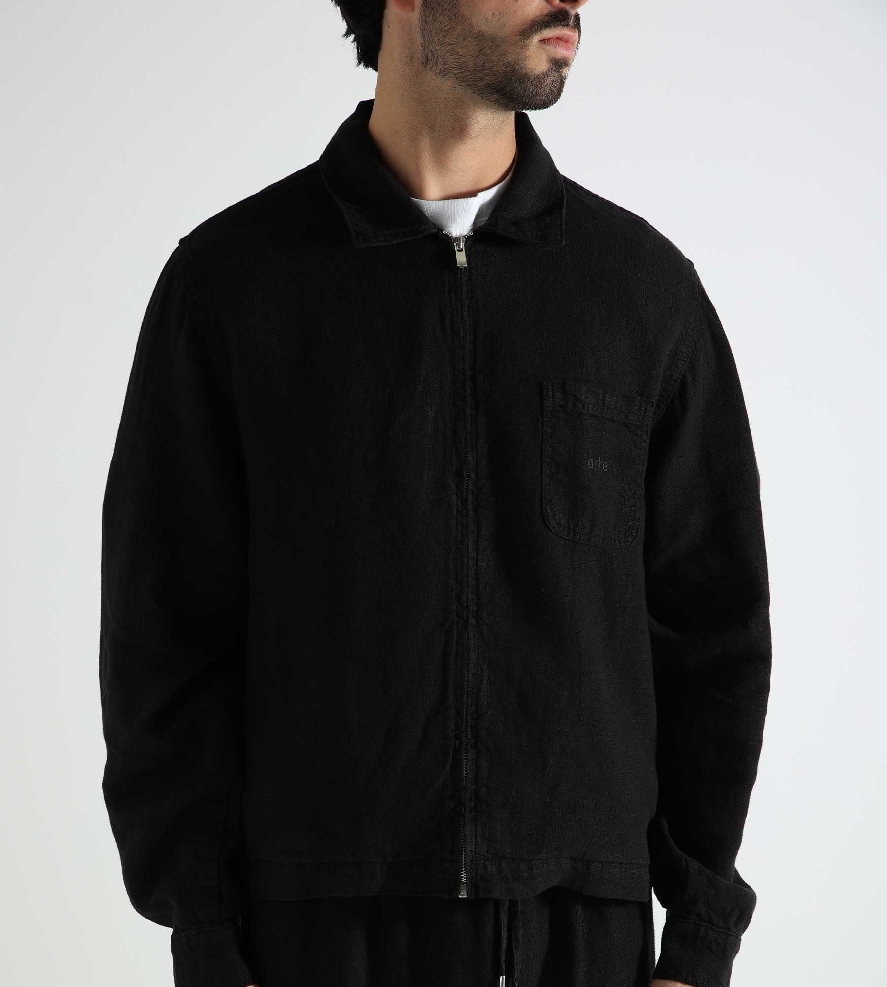 Arte Antwerp Jan Linnen Jacket Black