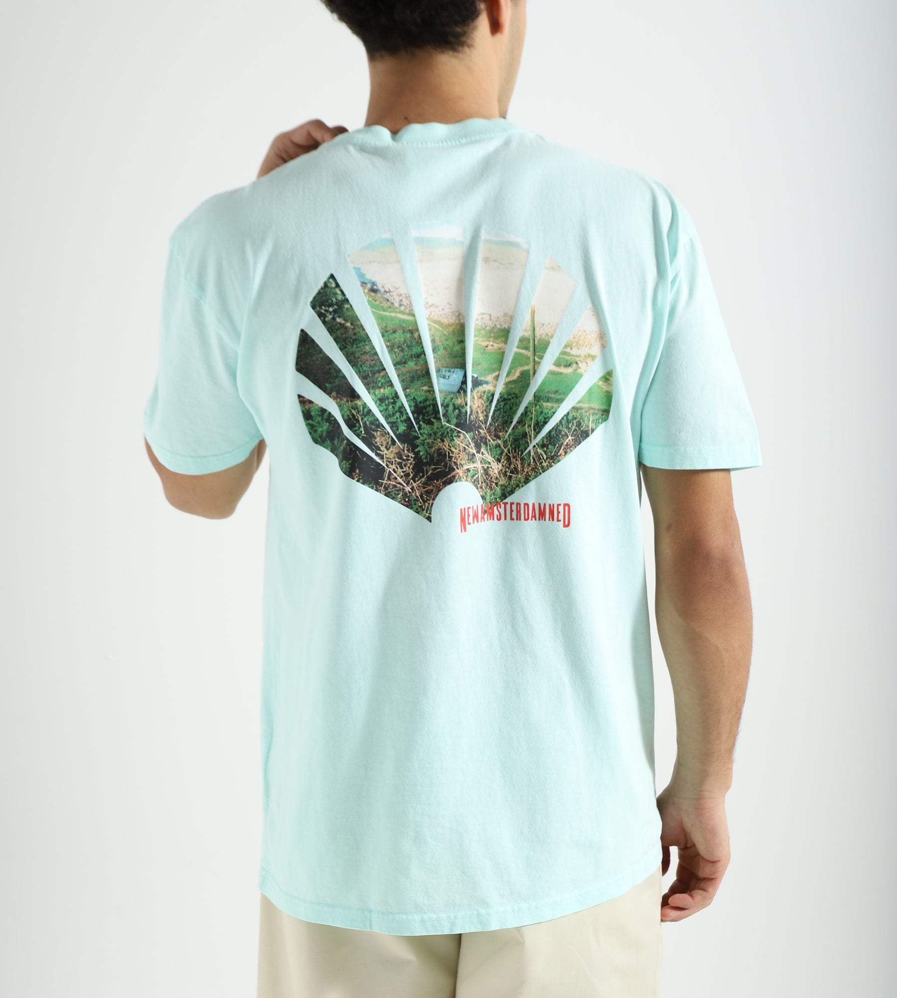 New Amsterdam Surf Association Nasa Tourist Tee Bleach Aqua