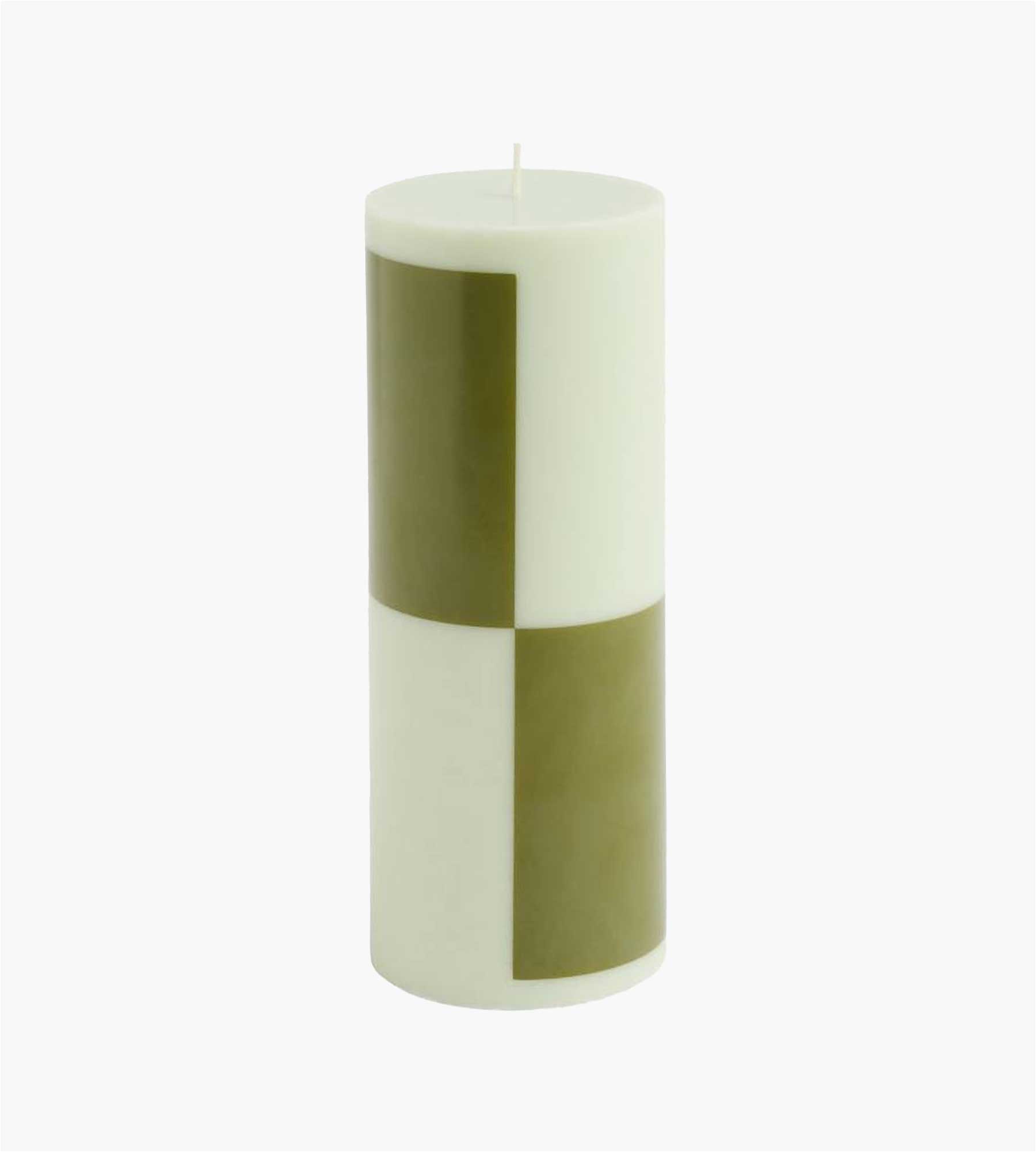 HAY Column Candle Medium Light Green Army Green