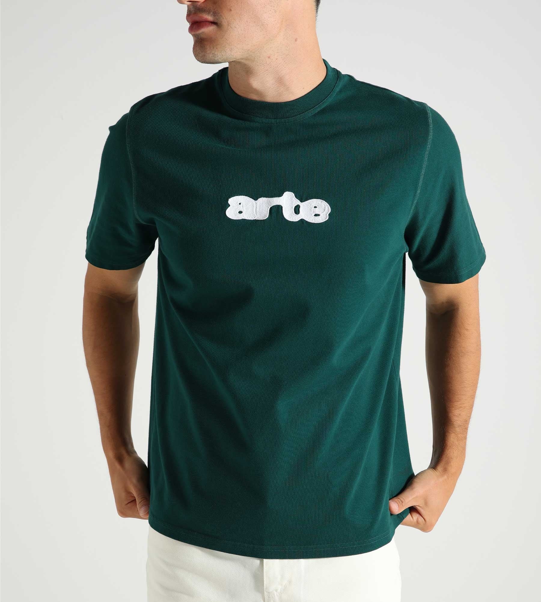 Arte Antwerp Blur Embroidery T-shirt Green