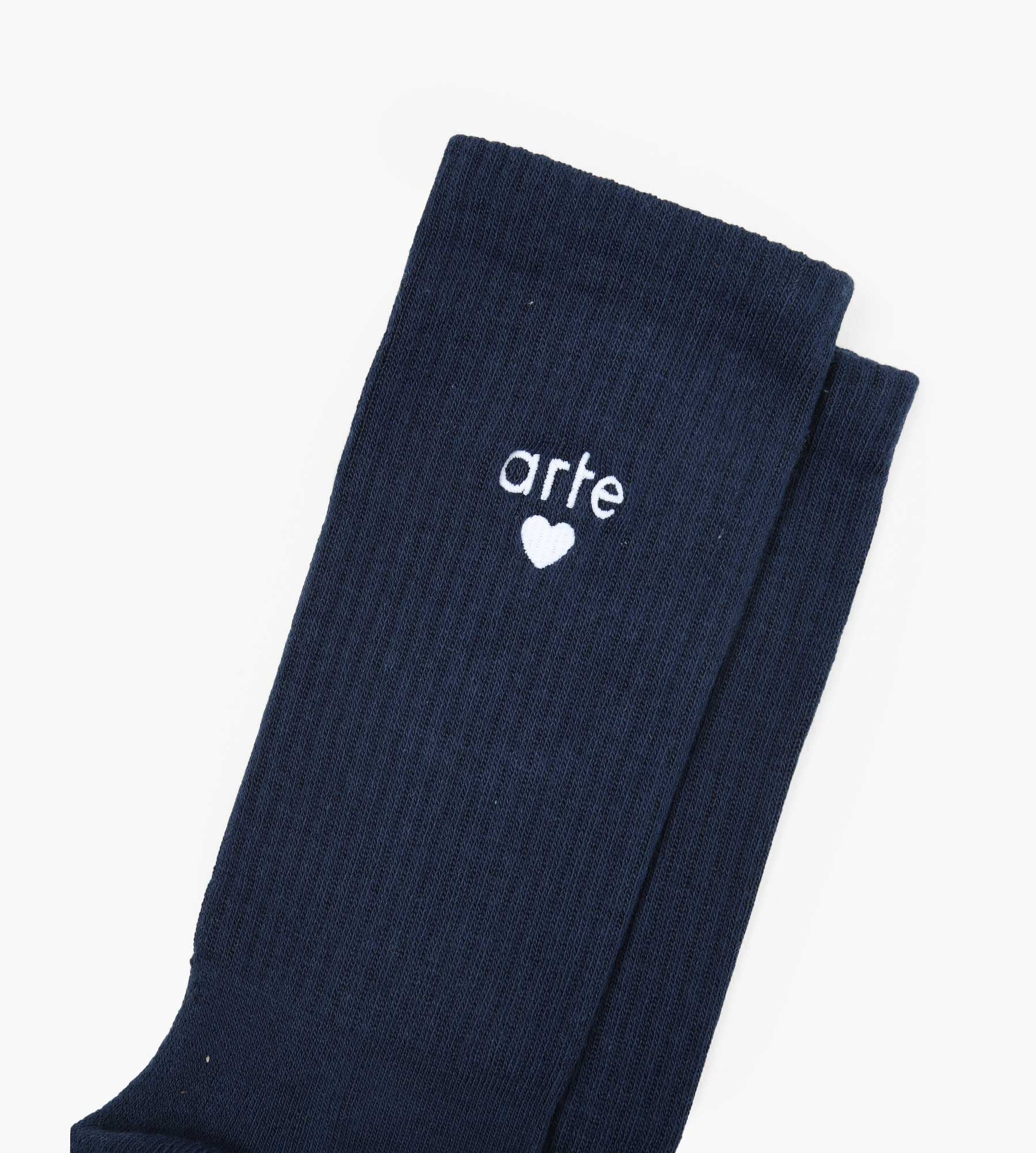 Arte Antwerp Basic Heart Socks Navy