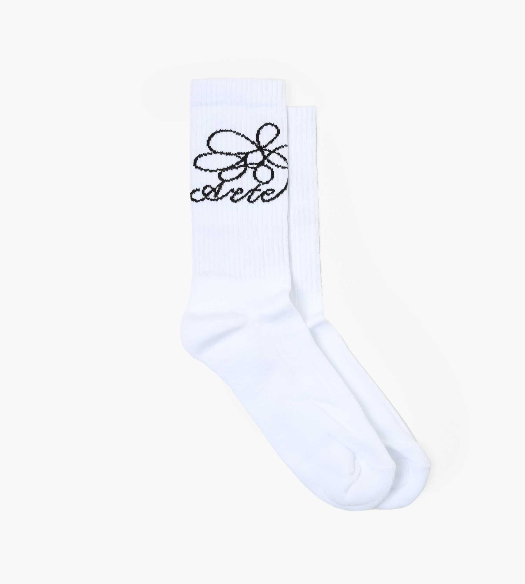 Arte Antwerp Flower Logo Socks White