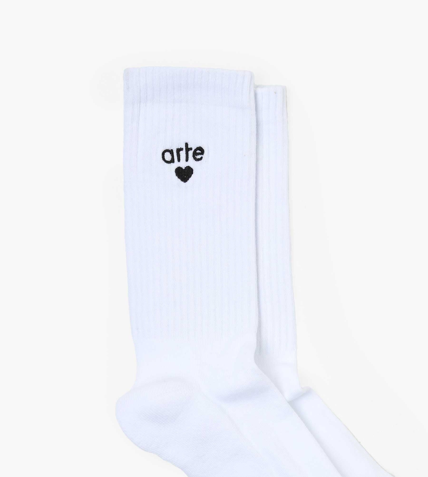 Arte Antwerp Basic Heart Socks White