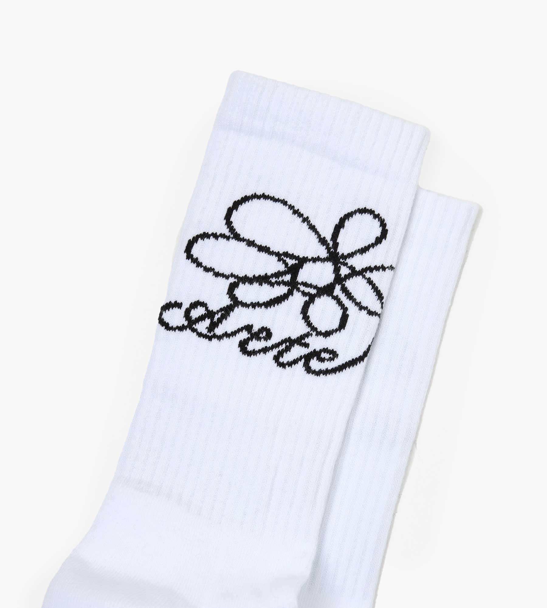 Arte Antwerp Flower Logo Socks White