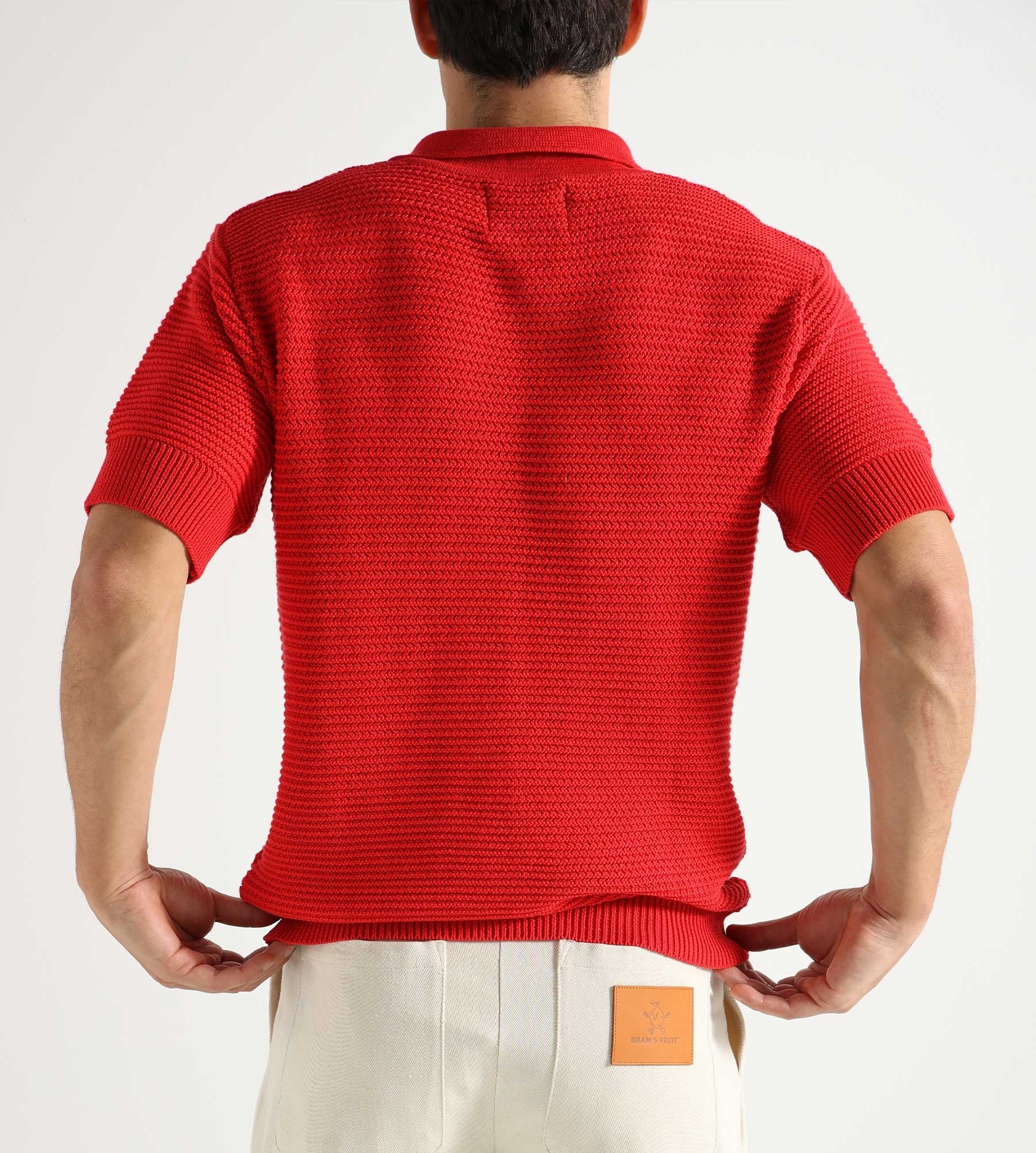 Arte Antwerp Simon Knit Polo Shirt Red