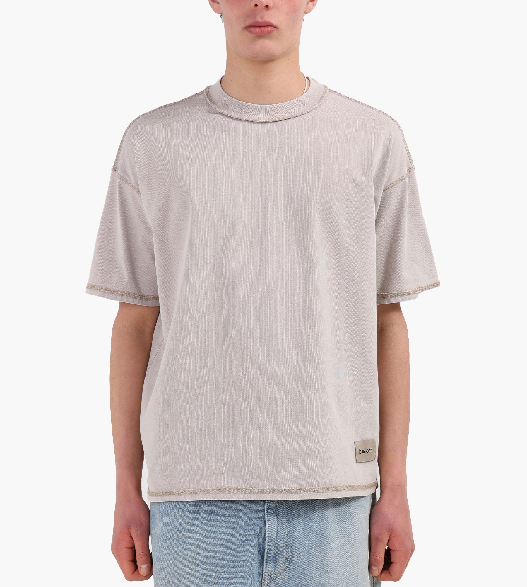 Baskèts Reversed Garment Dye Tee Sand - Baskèts - Clothing