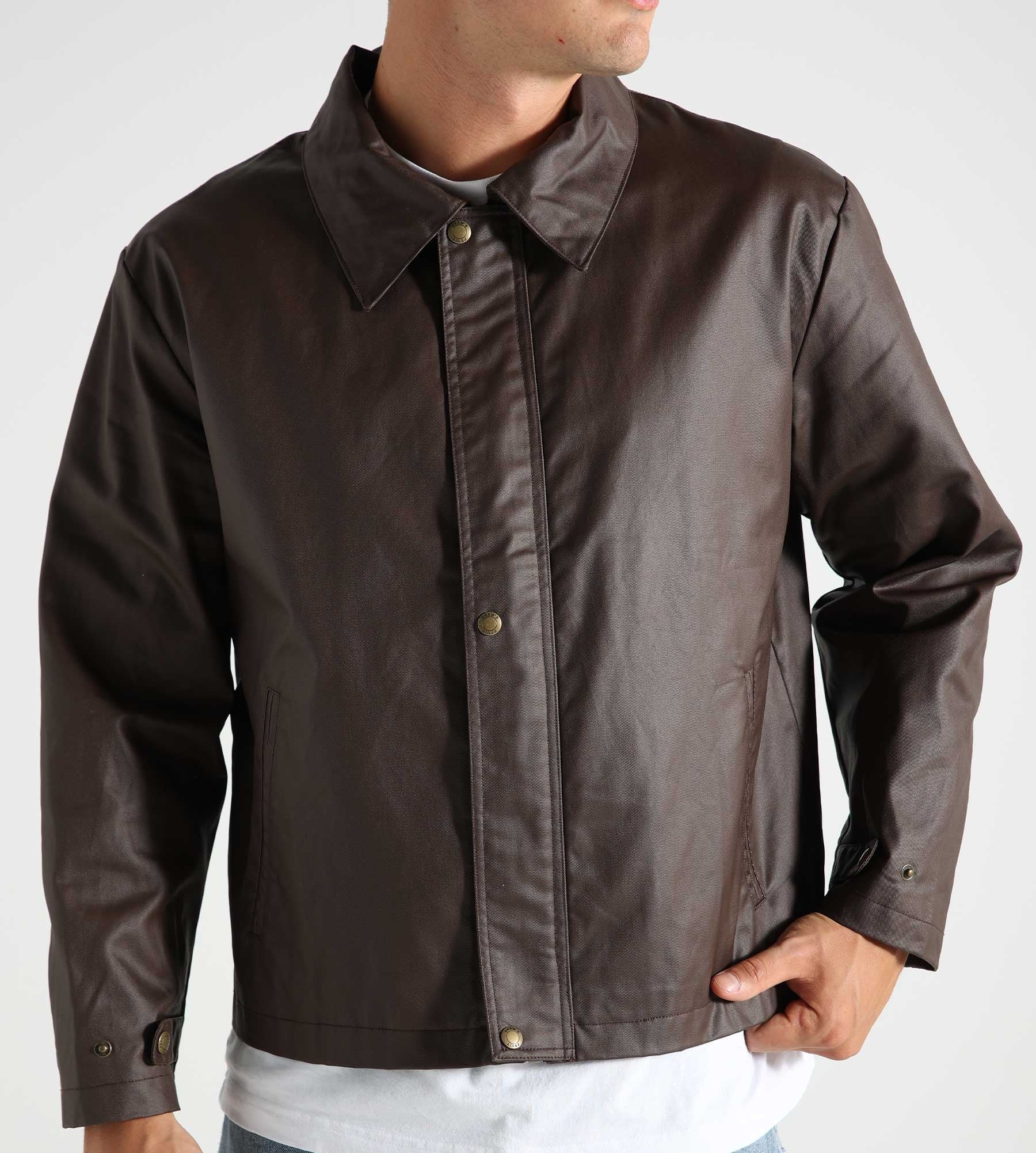 Bram's Fruit Lemon Buckle Wax Jacket Brown