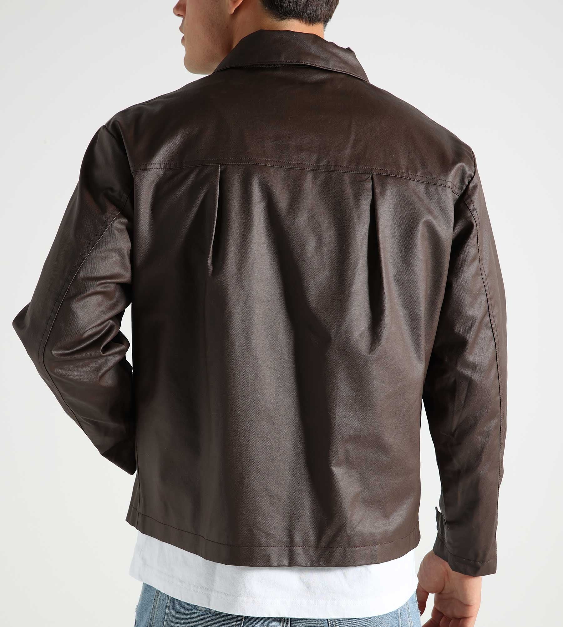 Bram's Fruit Lemon Buckle Wax Jacket Brown