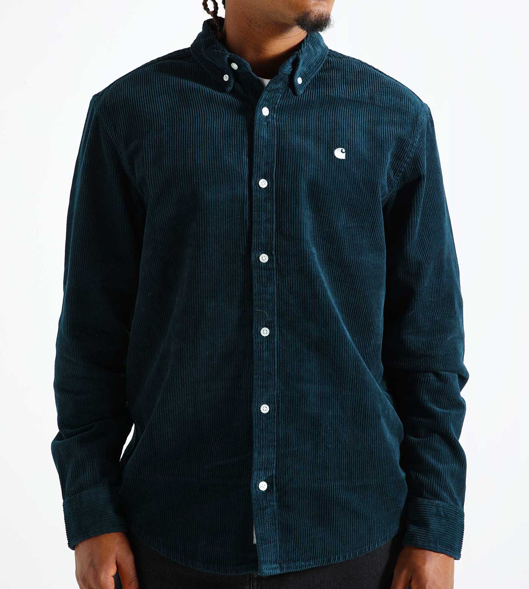 Carhartt WIP Madison Cord Shirt Duck Blue Wax