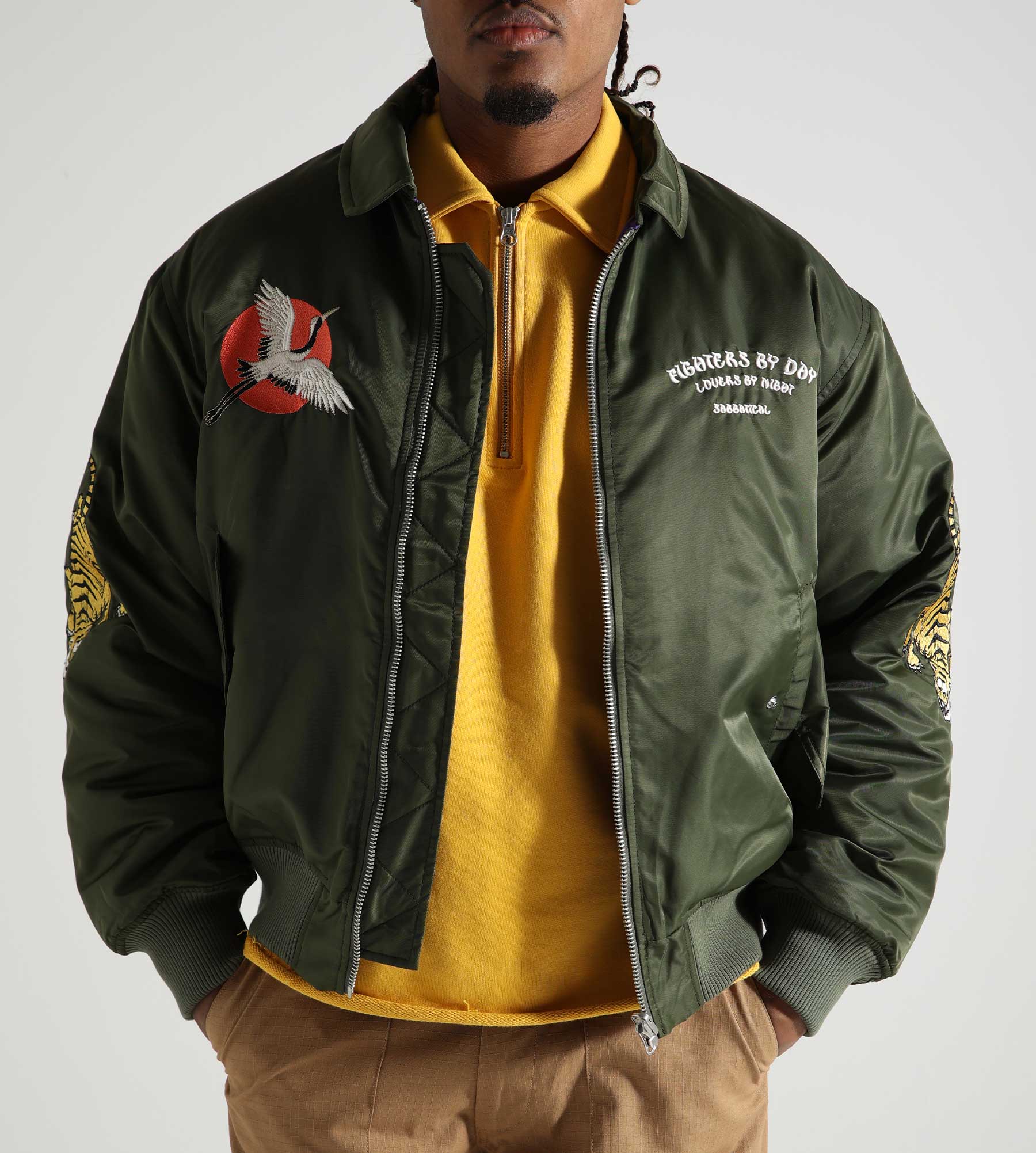 Sabbatical Fighters & Lovers Bomber Jacket Army Green