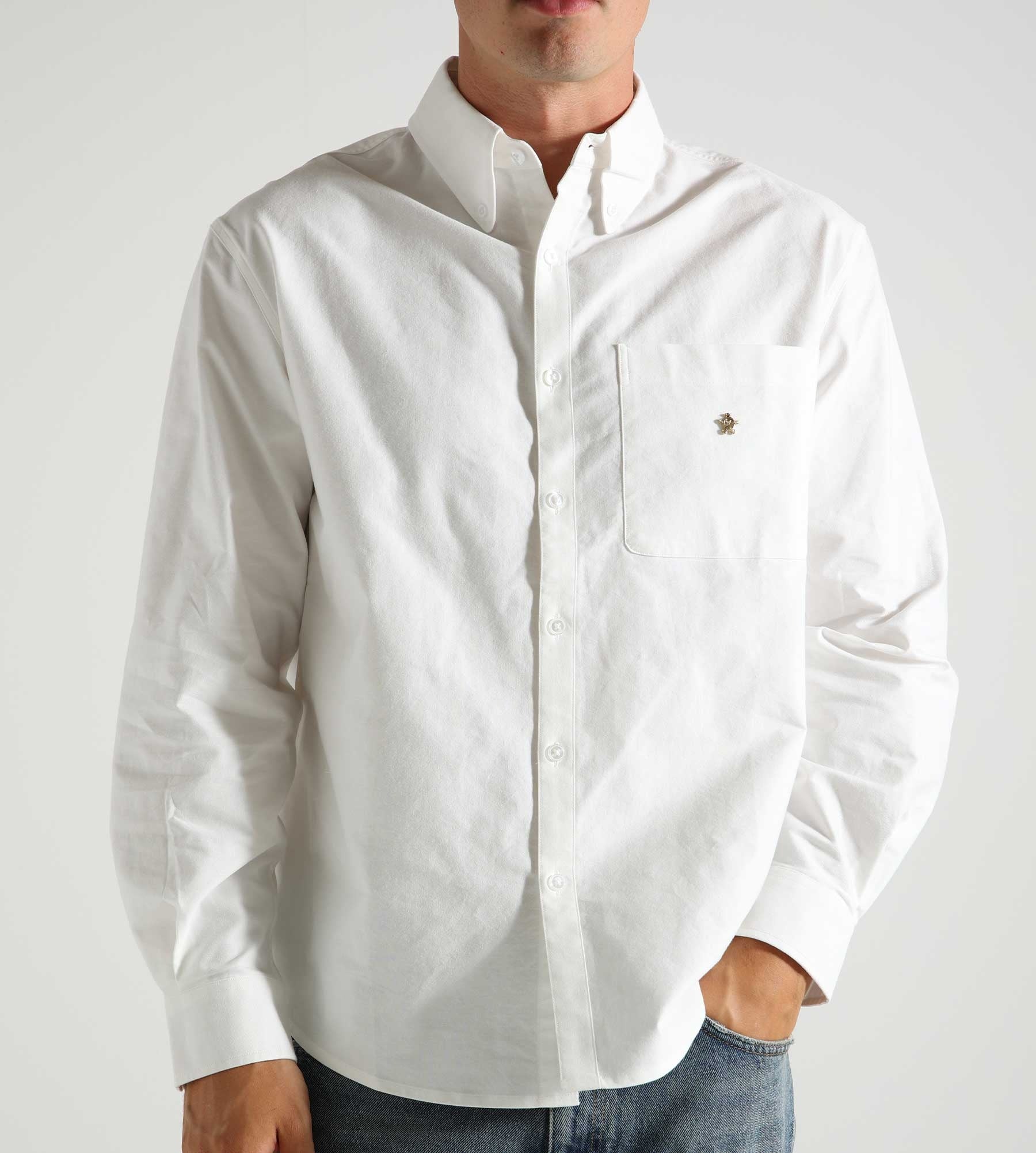 Bram's Fruit Gold Lemon Oxford Shirt White