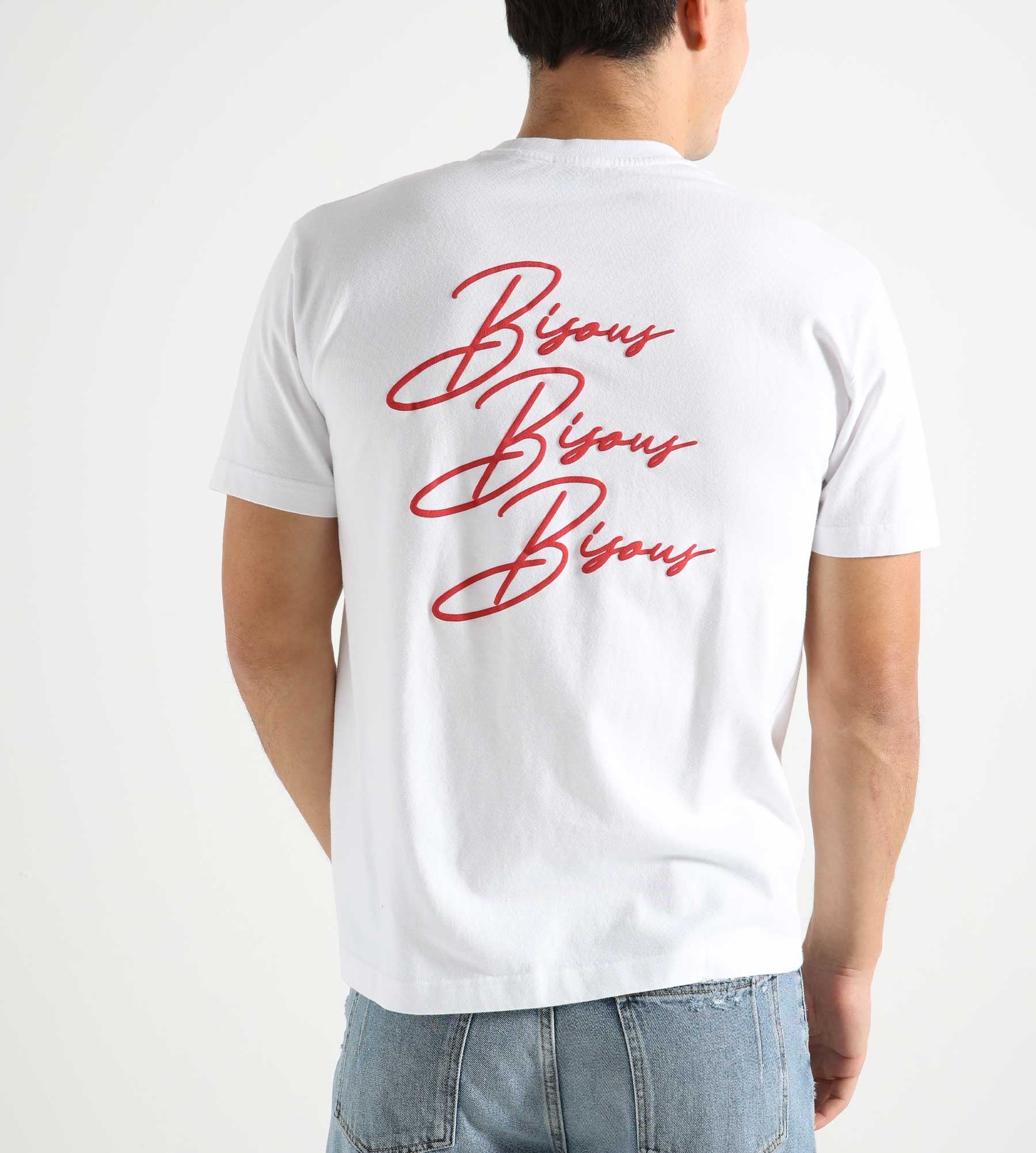 Bisous Skateboards T-Shirt Cigarette White