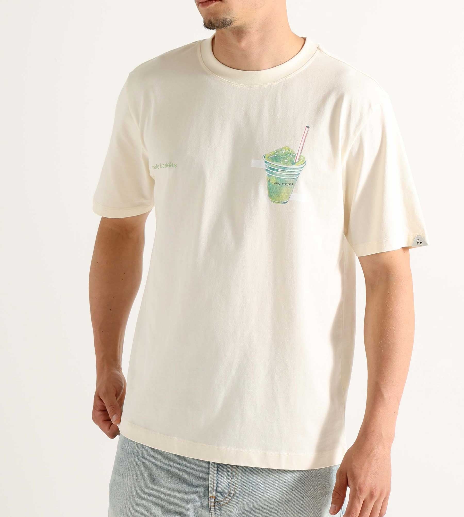 Filling Pieces x Café Baskèts T-shirt Antique White