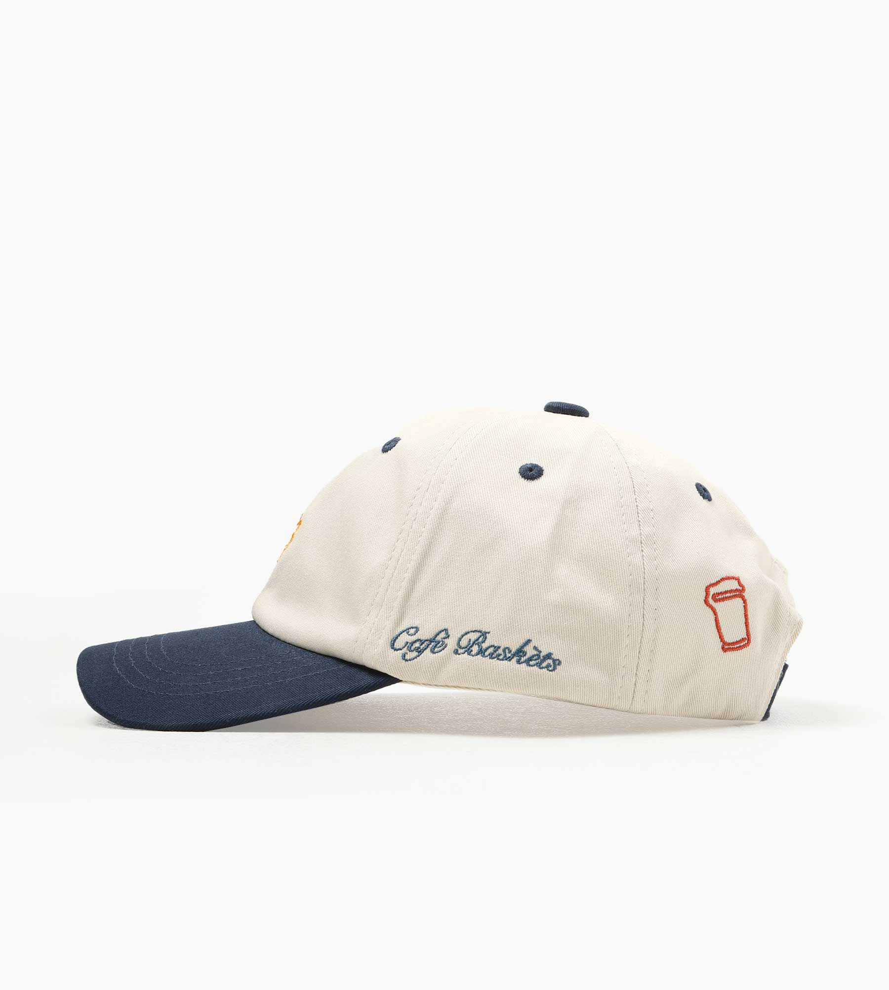 Café Baskèts Cap Navy Ecru