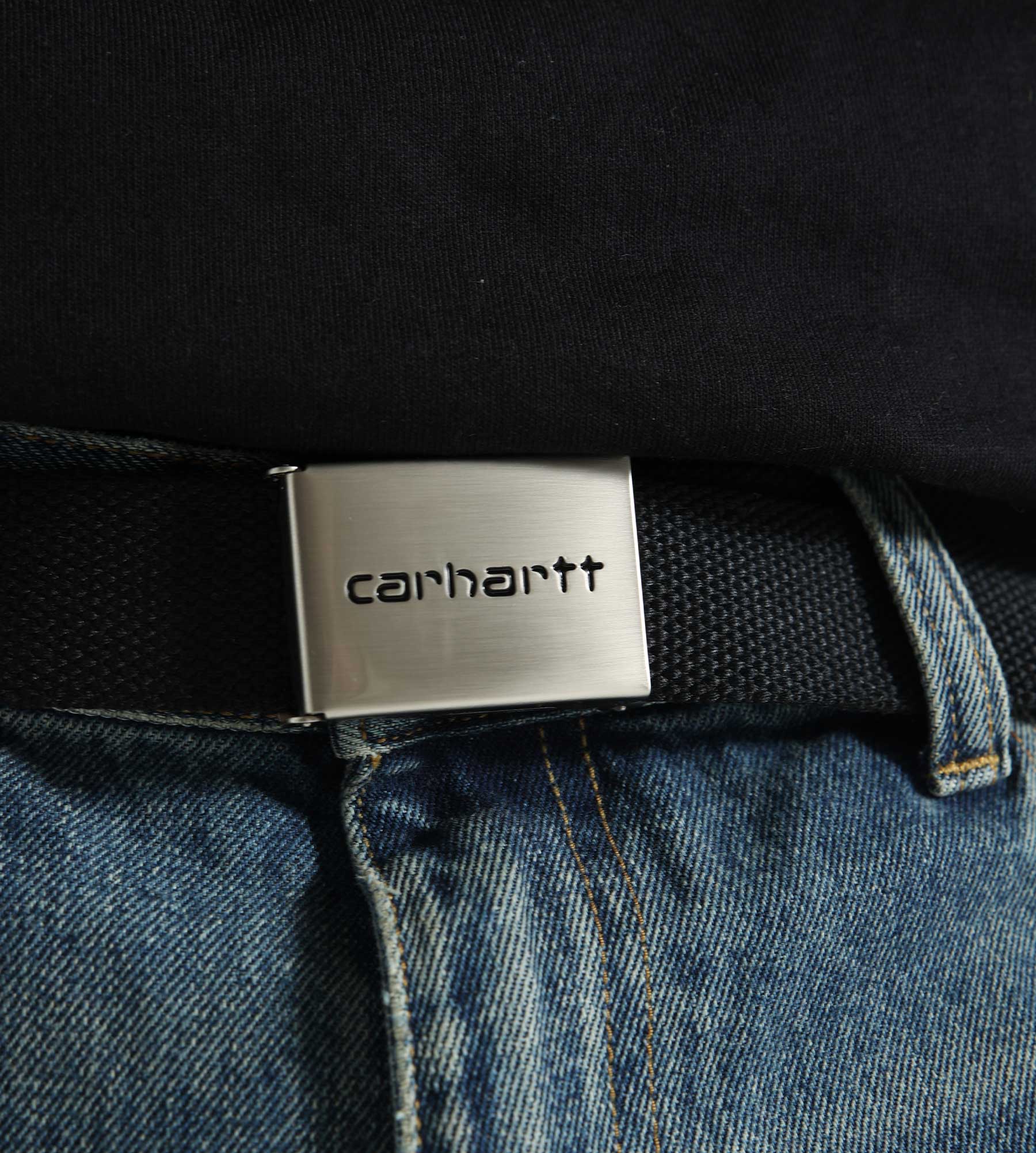 Carhartt WIP Clip Belt Chrome Black