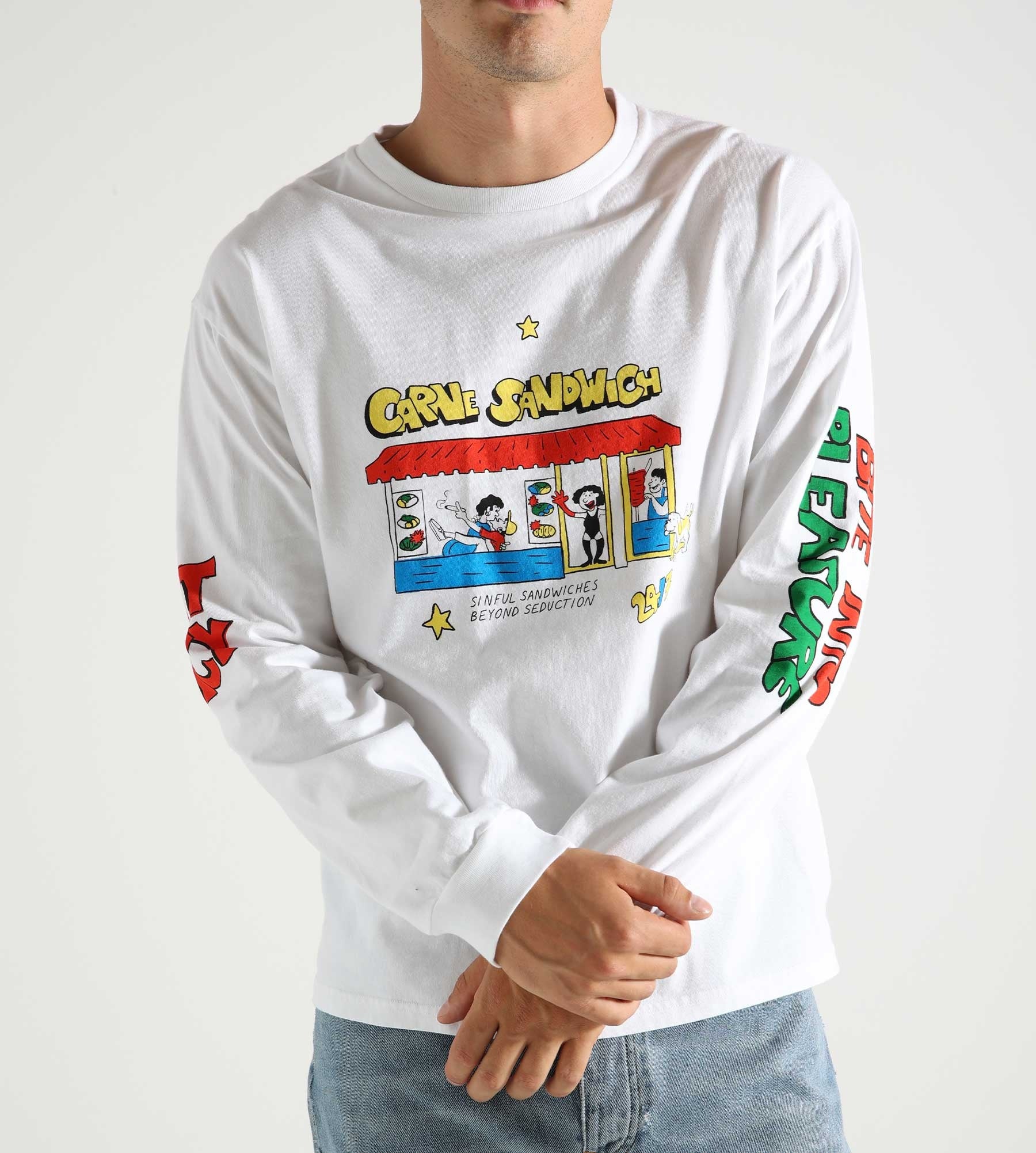 Carne Bollente Carne Sandwich White Longsleeve