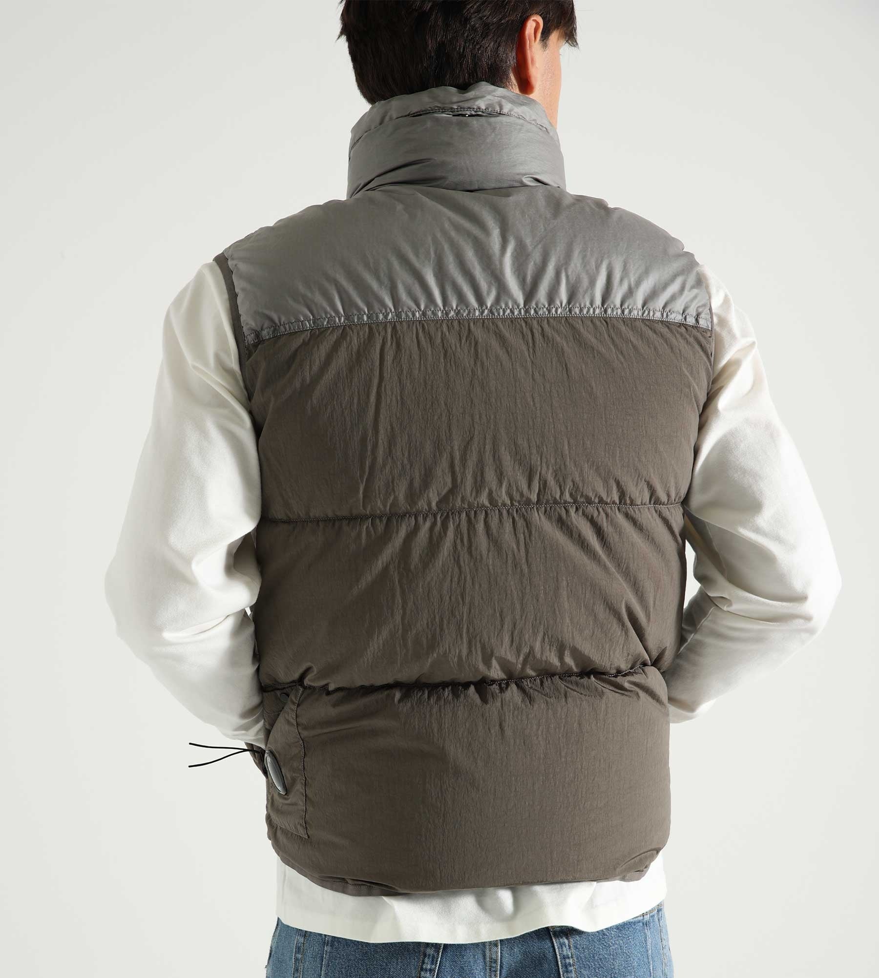 C.P. Company Eco Chrome-R Mixed Down Vest Walnut