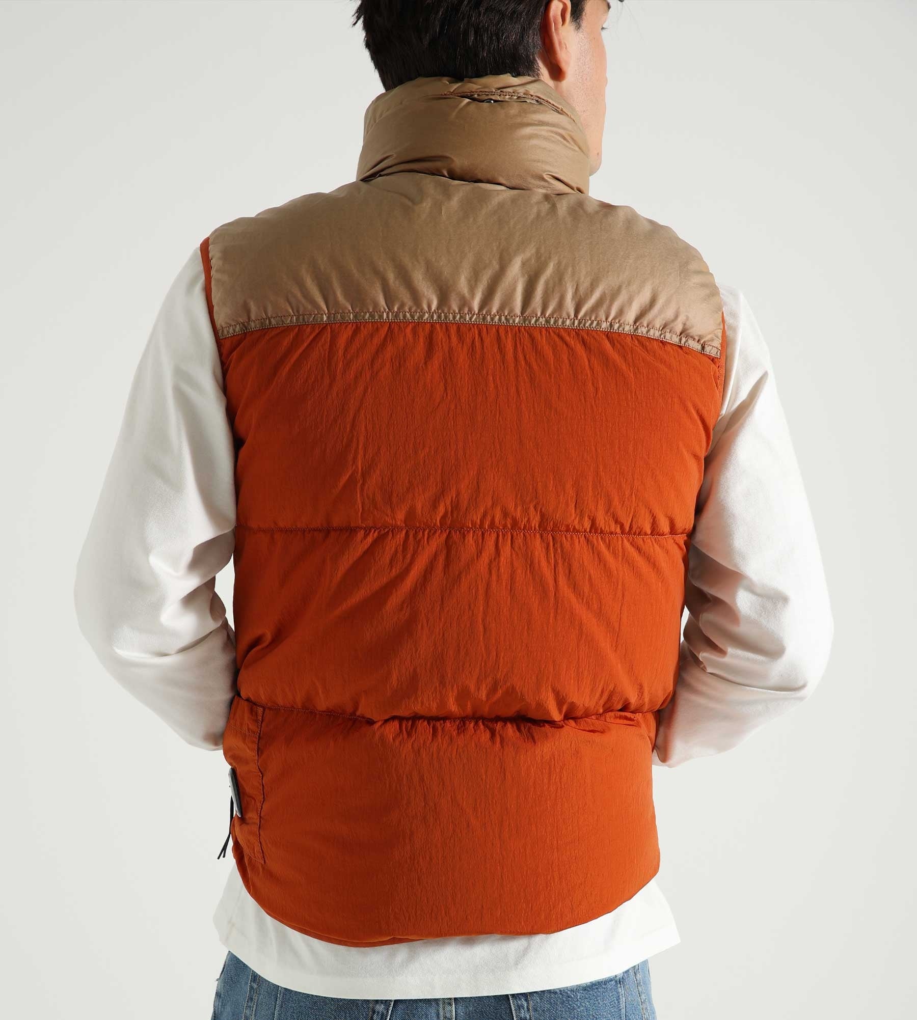 C.P. Company Eco Chrome-R Mixed Down Vest Bombay Brown