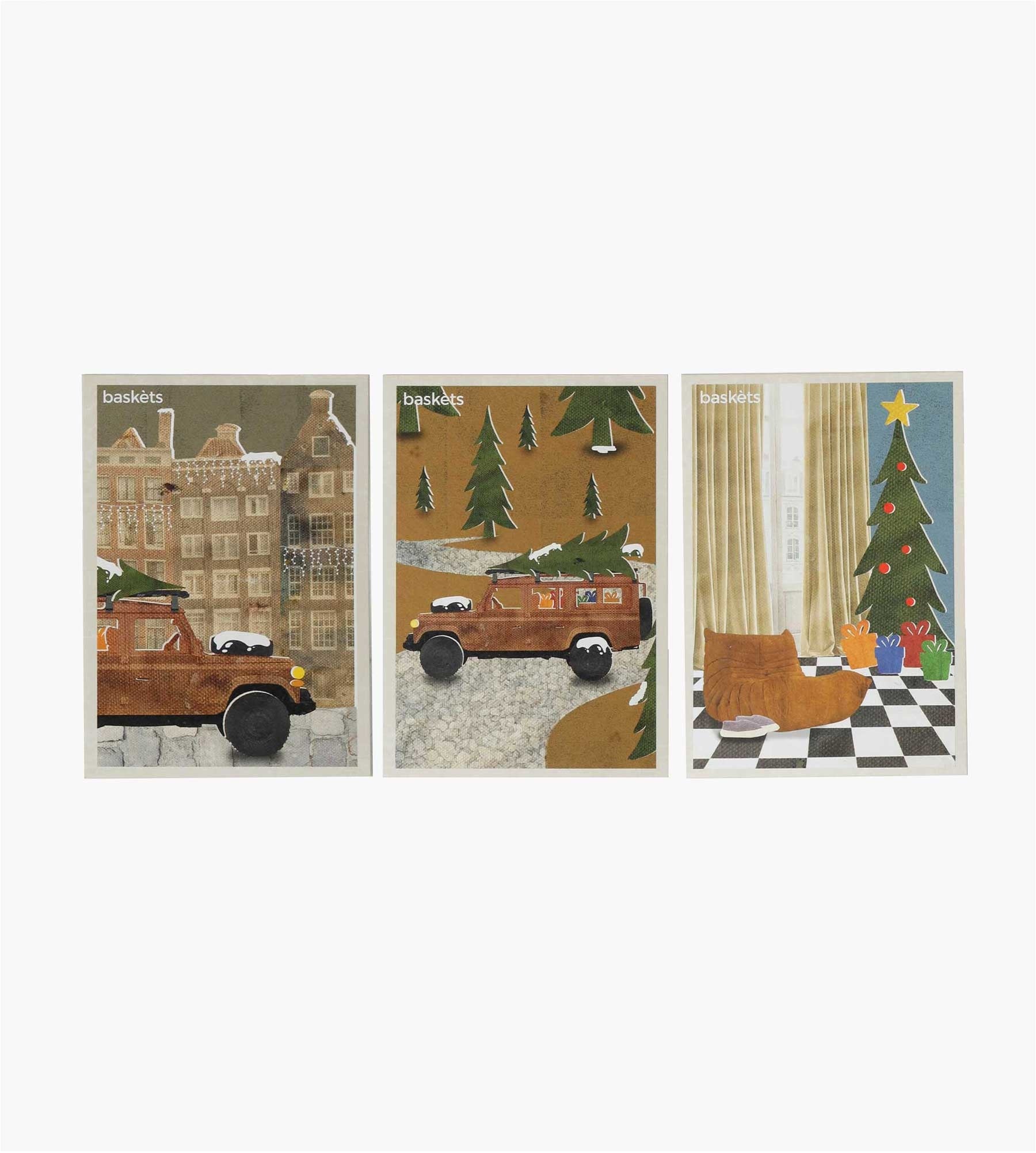 Baskèts "Home & Away" Christmas Cards 3 pack