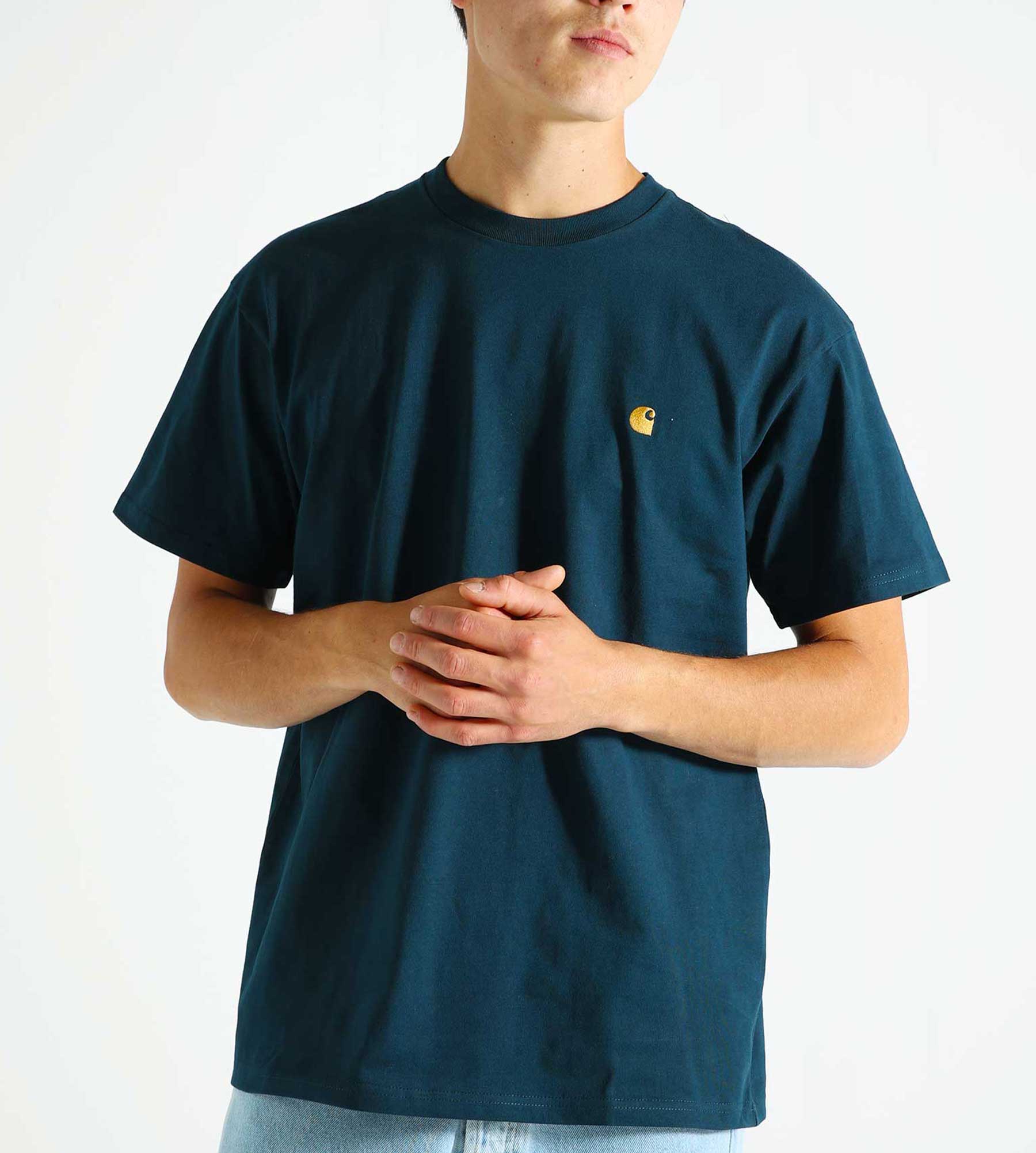 Carhartt WIP Chase T-Shirt Duck Blue Gold