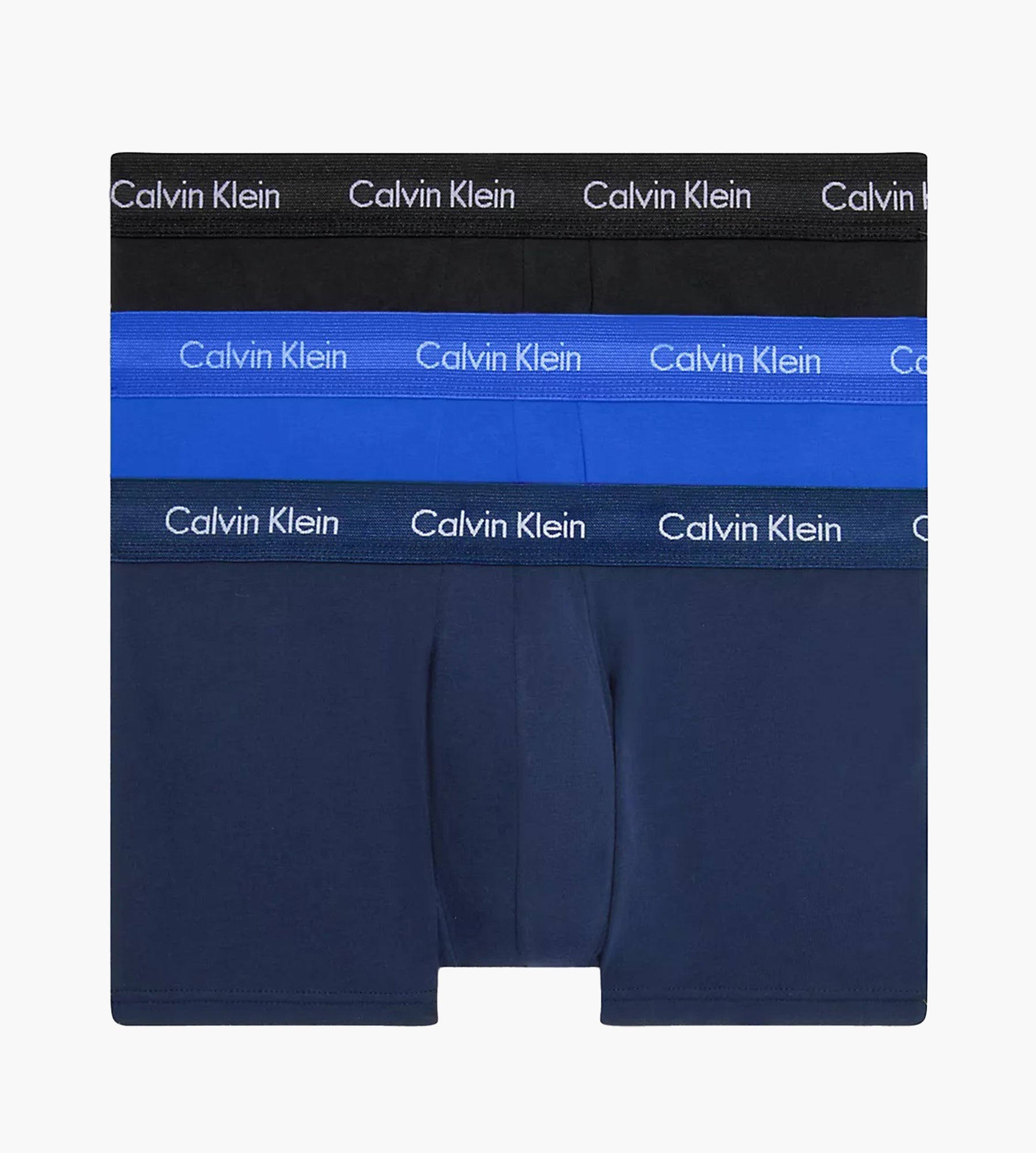 Calvin Klein 3 Pack Low Rise Trunk Black Blueshadow Cobaltwater Dtm Wb