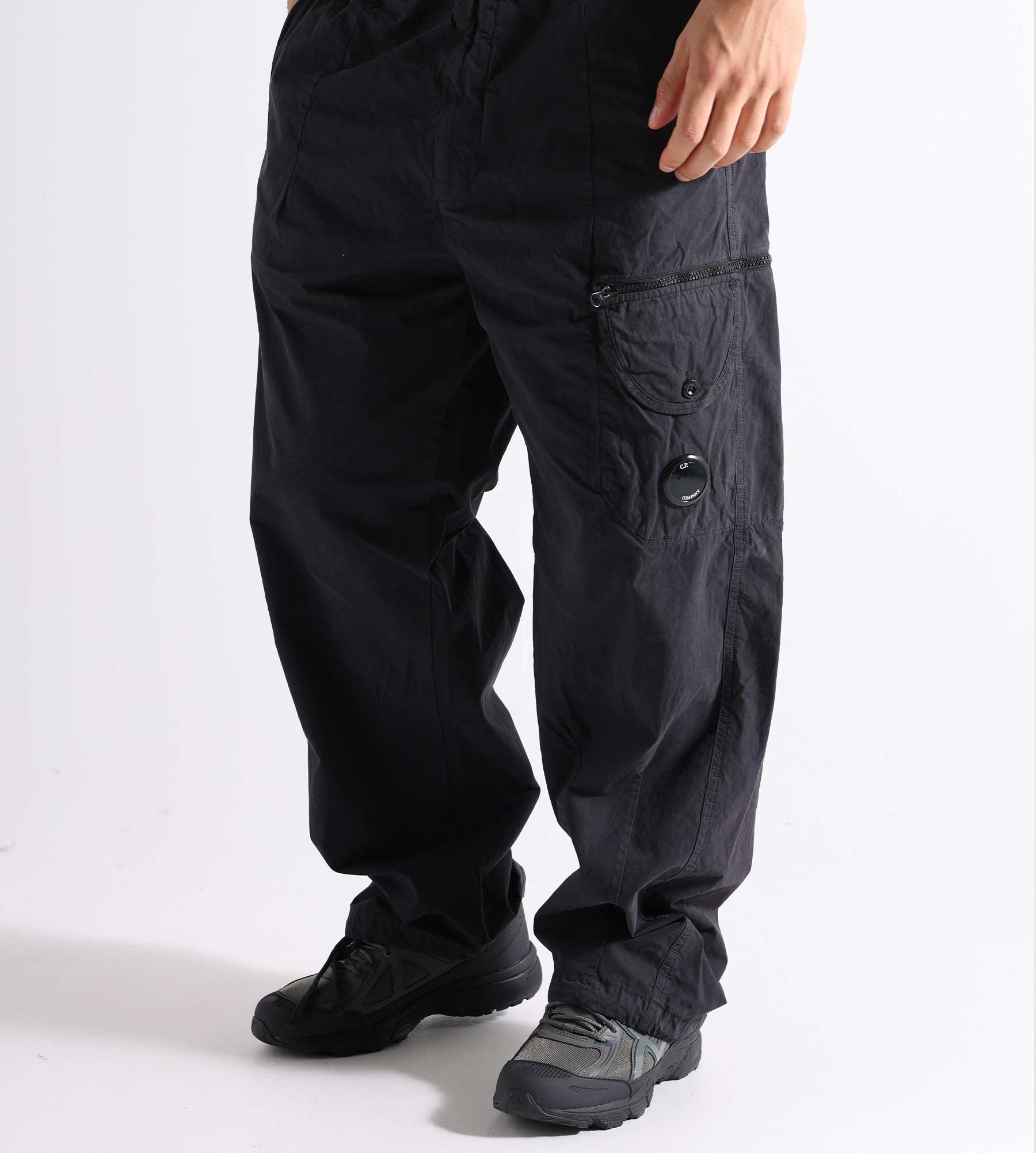 C.P. Company Microreps Boxy Lens Cargo Pants Black Sand