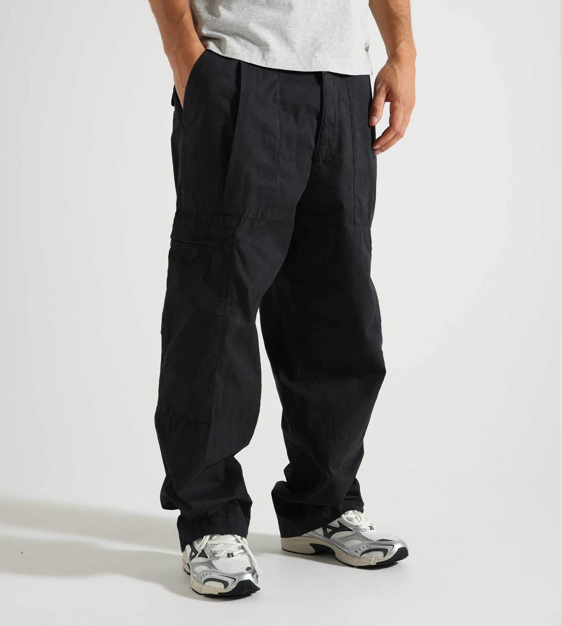 C.P. Company Microreps Loose Utility Pants Black Sand