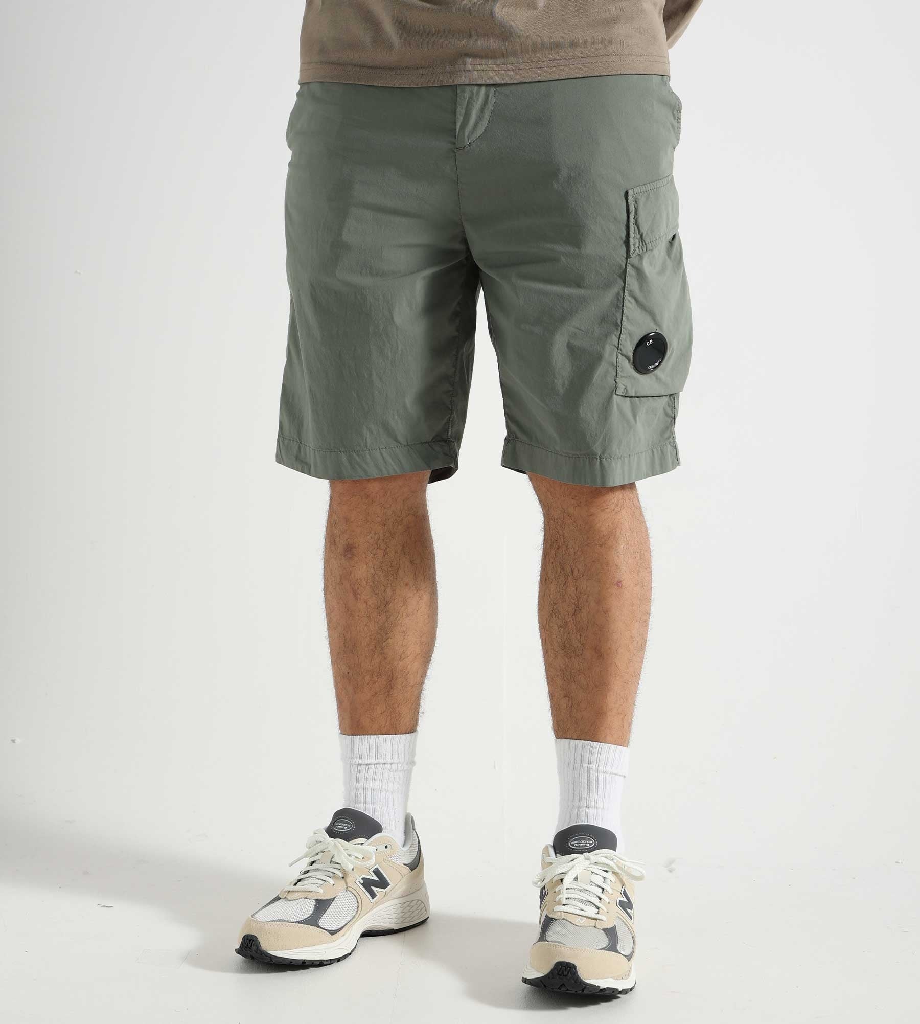 C.P. Company 50 Fili Stretch Cargo Shorts Agave Green