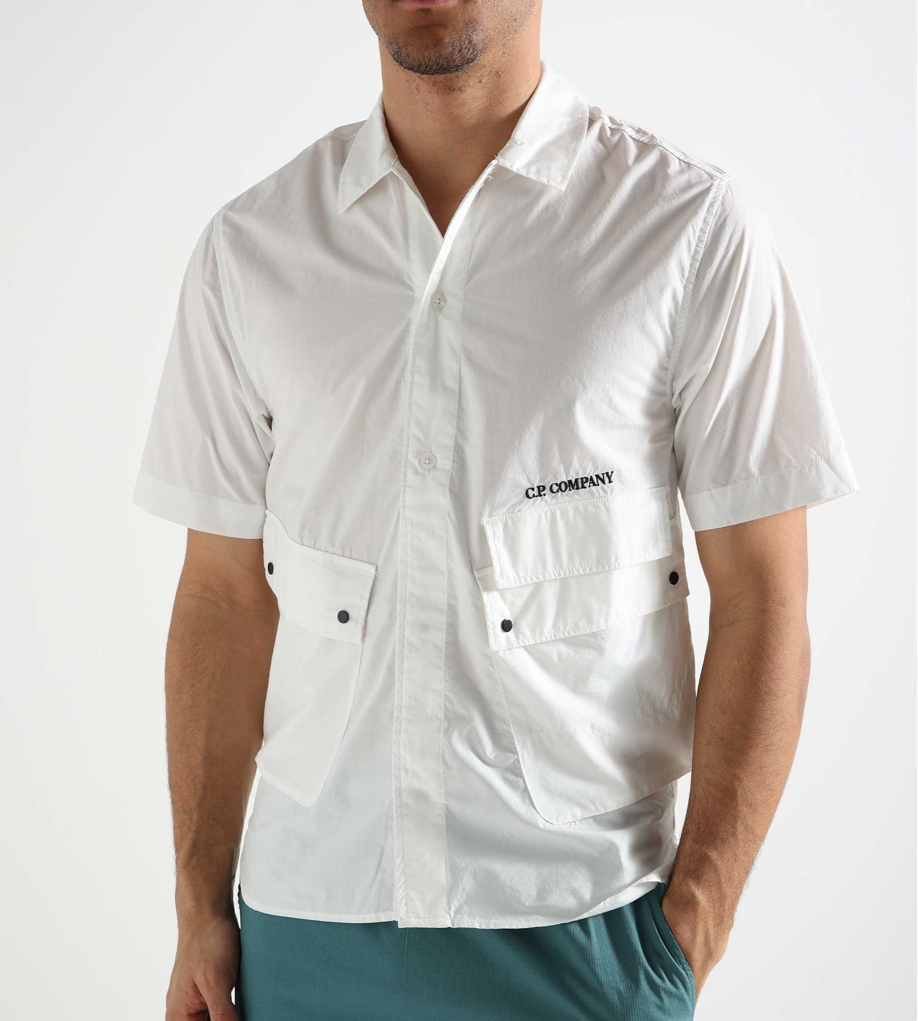 C.P. Company Popeline Pocket Shirt Gauze White