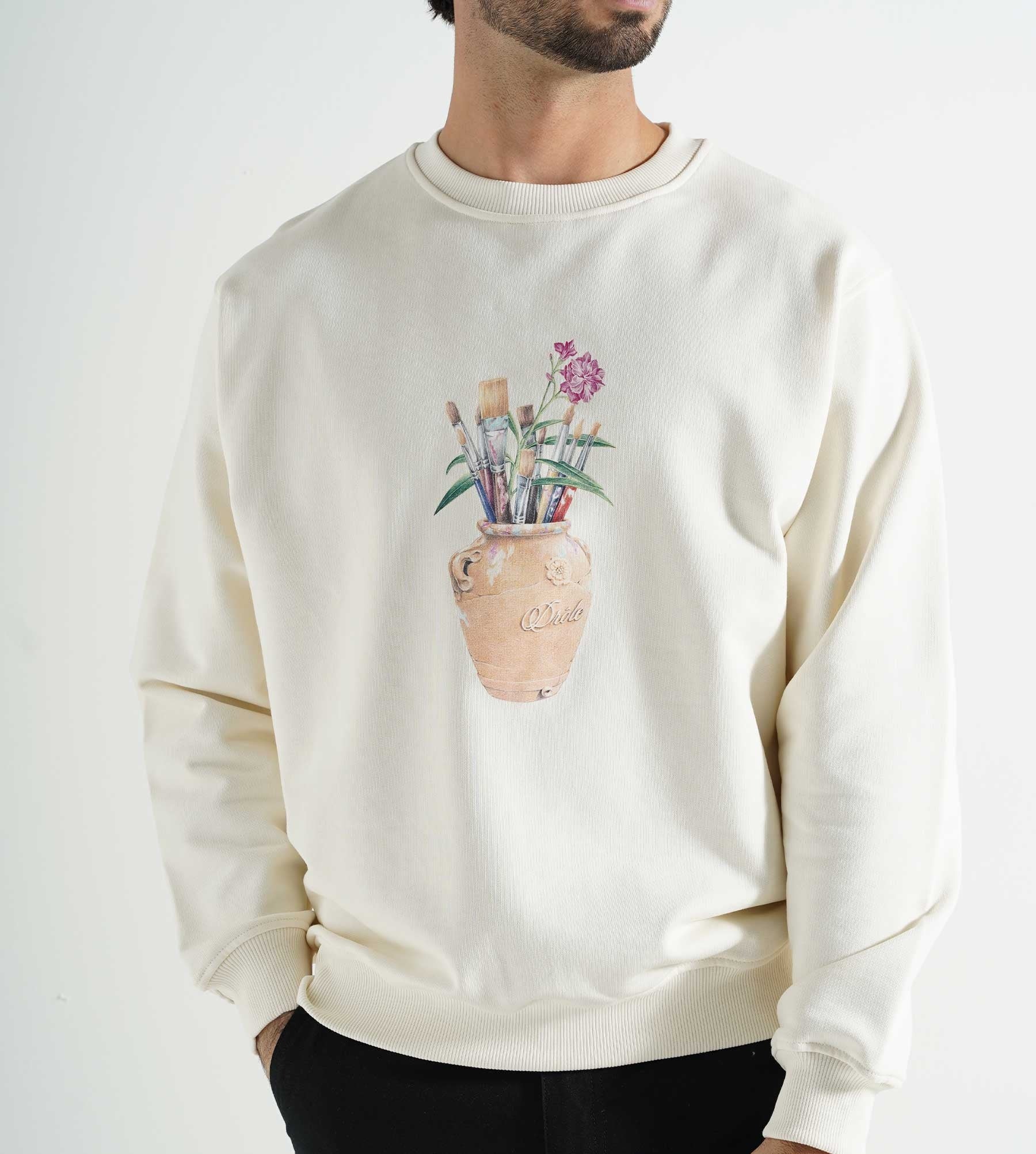 Drole de Monsieur Le Sweatshirt Pinceaux Cream