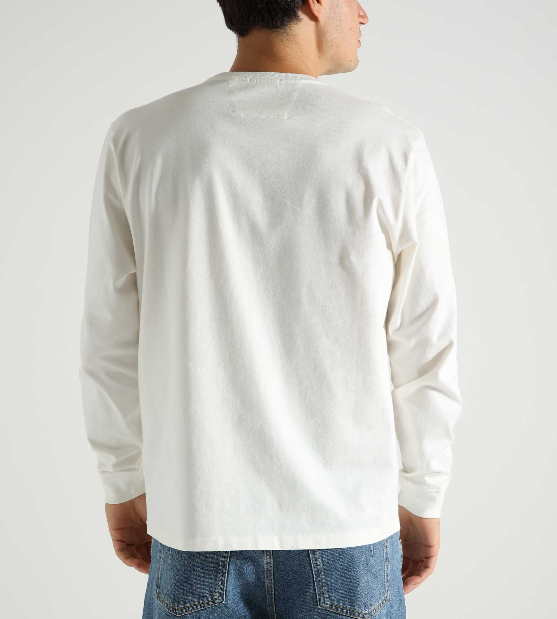 C.P. Company Mercerized 30/2 Jersey Twisted Longsleeved Pocket T-Shirt Gauze White