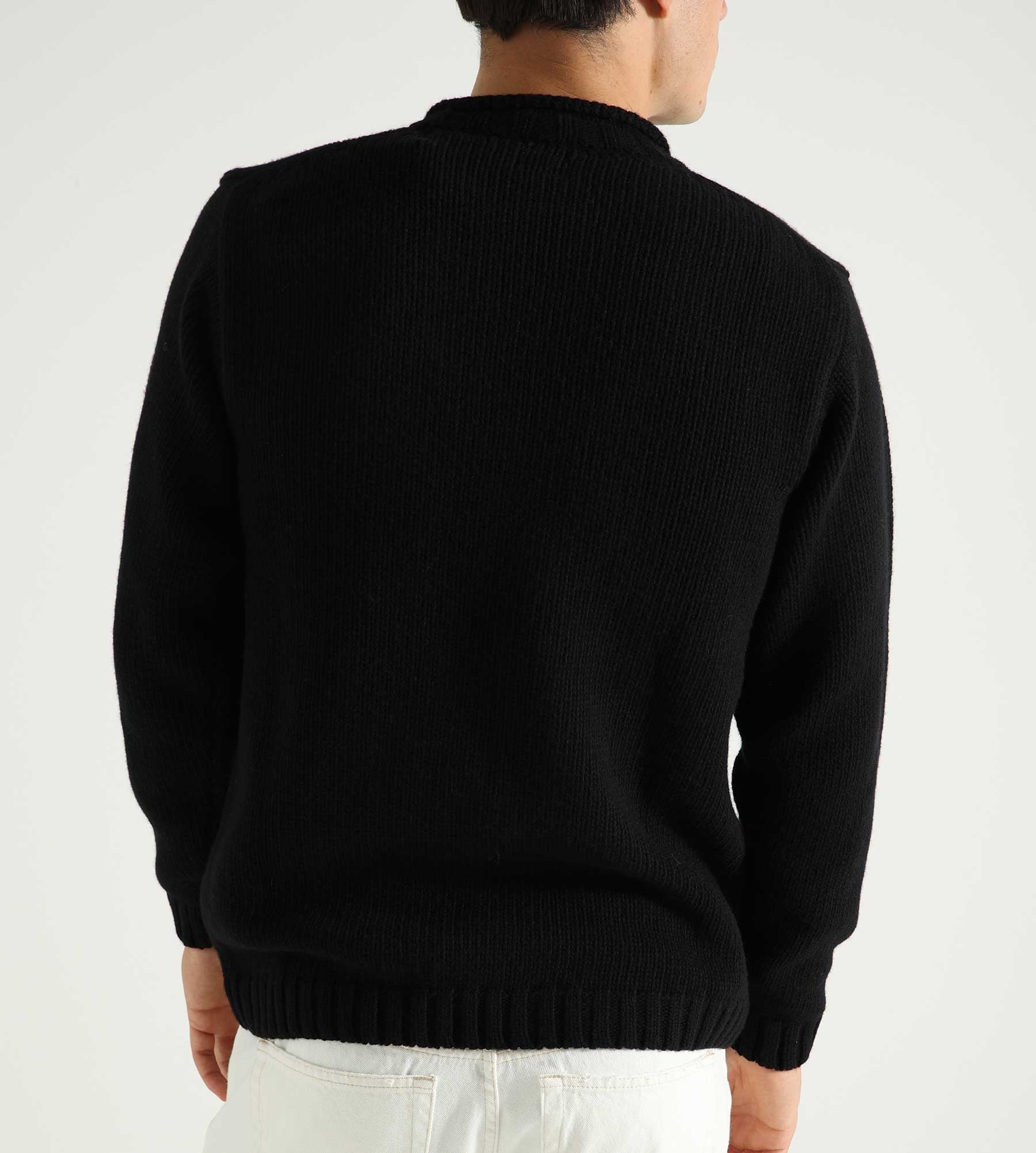 C.P. Company Lambswool Grs Boxy Mock Neck Knit Black