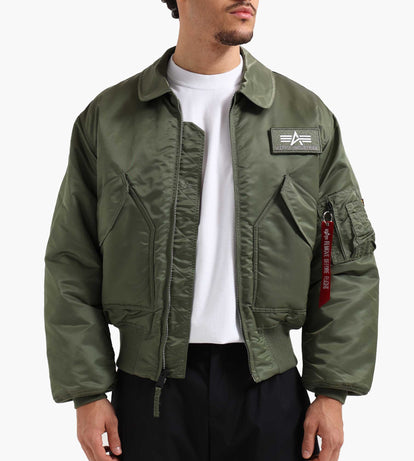 Alpha Industries CWU-45 Heritage Bomber Jacket Sage Green