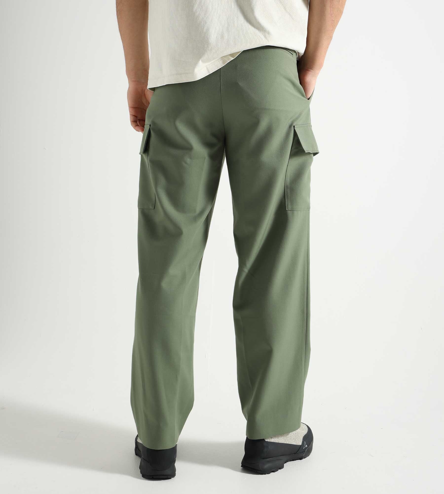 Drôle de Monsieur Le Pantalon Cargo Laine Kaki