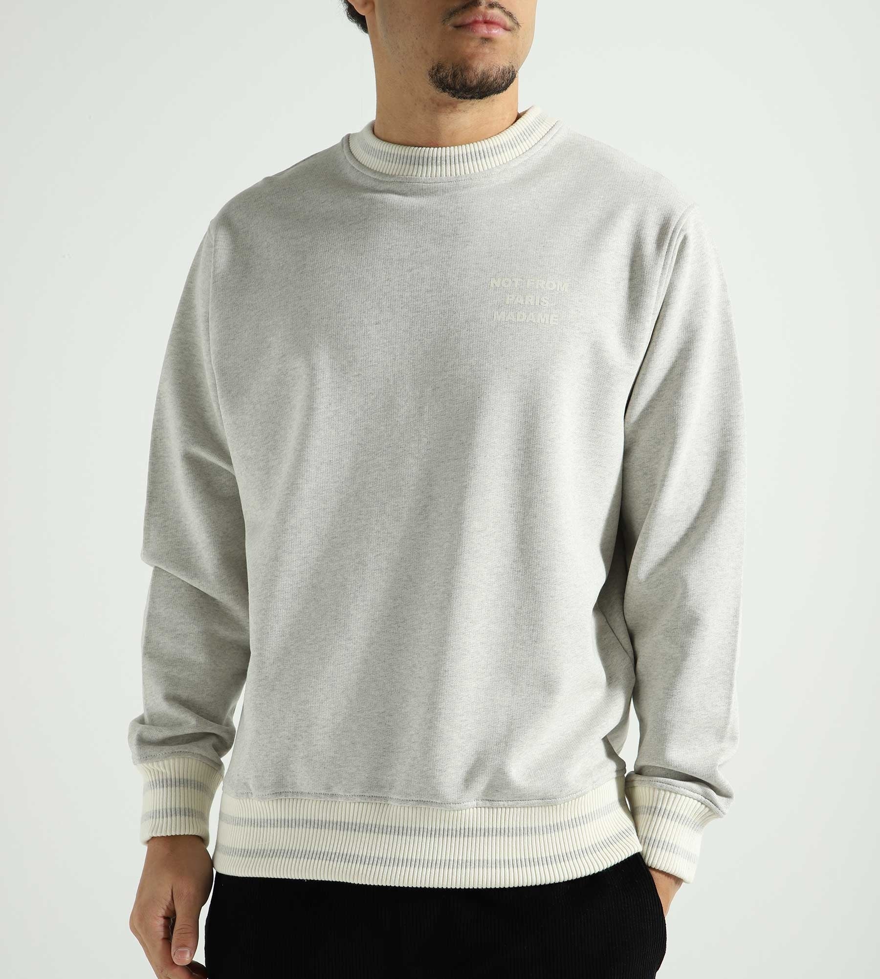 Drôle de Monsieur Le Sweatshirt Slogan Sport Grey