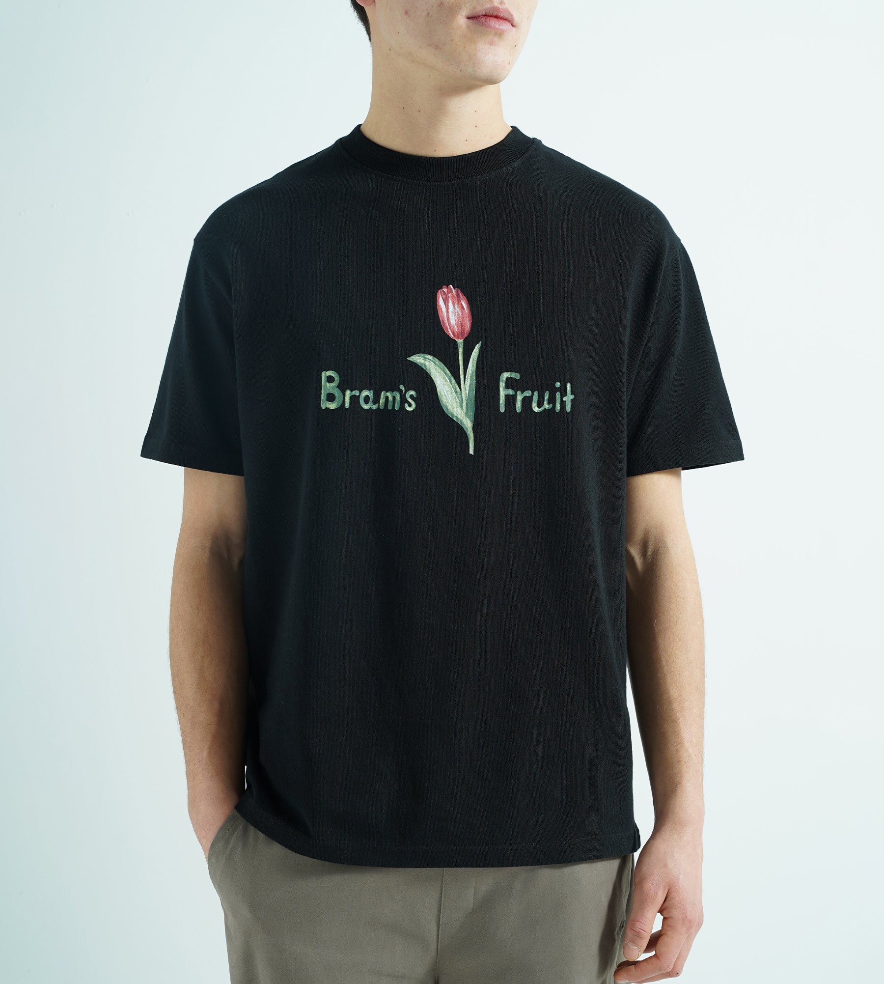 Bram's Fruit Tulip Aquarel T-Shirt Black