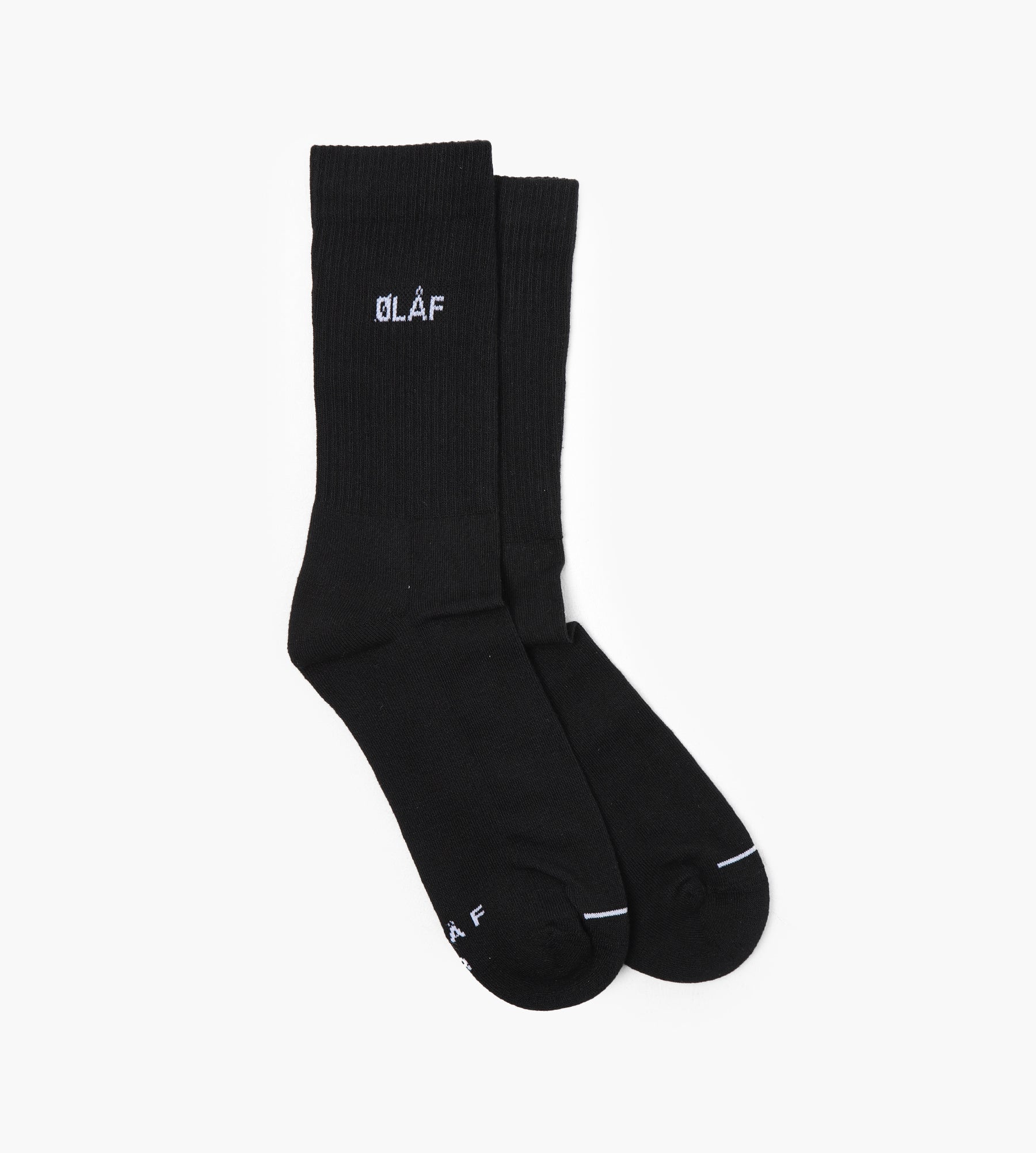 OLAF Mini Logo Socks Black White