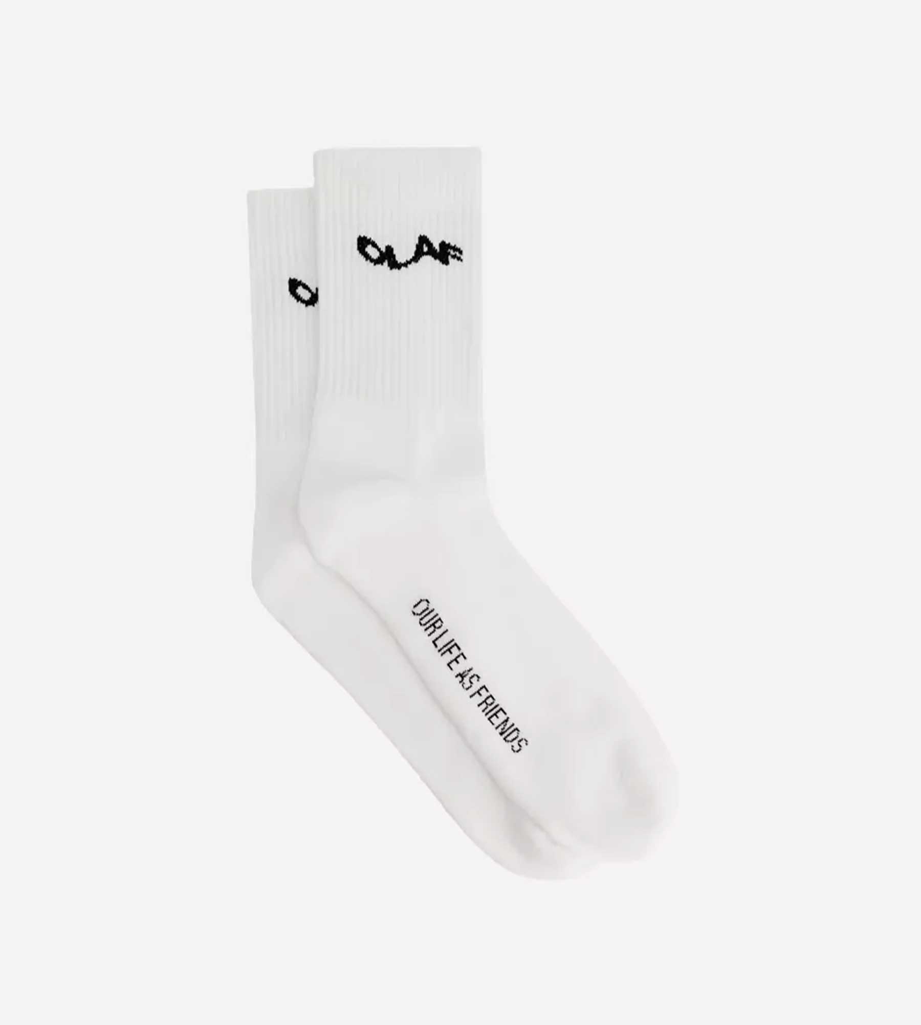 OLAF Wavy Drift Socks Optical White Black