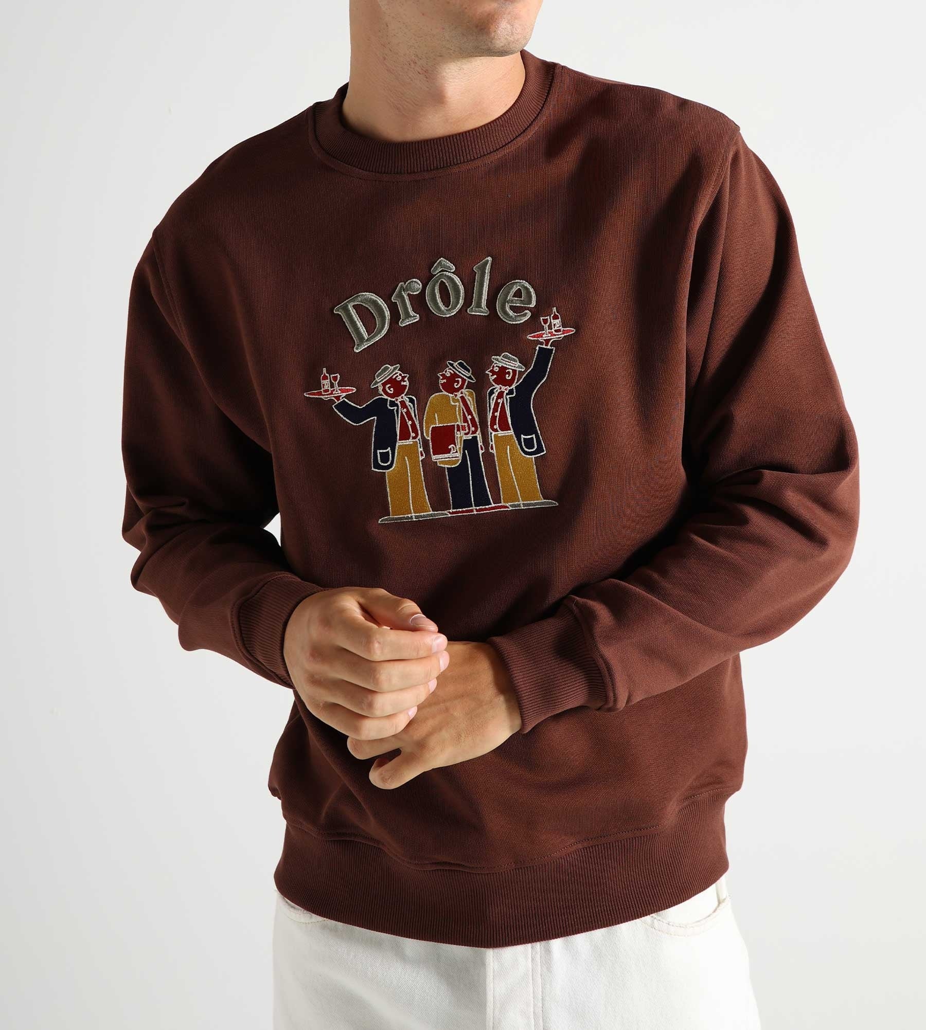 Drôle de Monsieur Le Sweatshirt Crillon Dark Brown