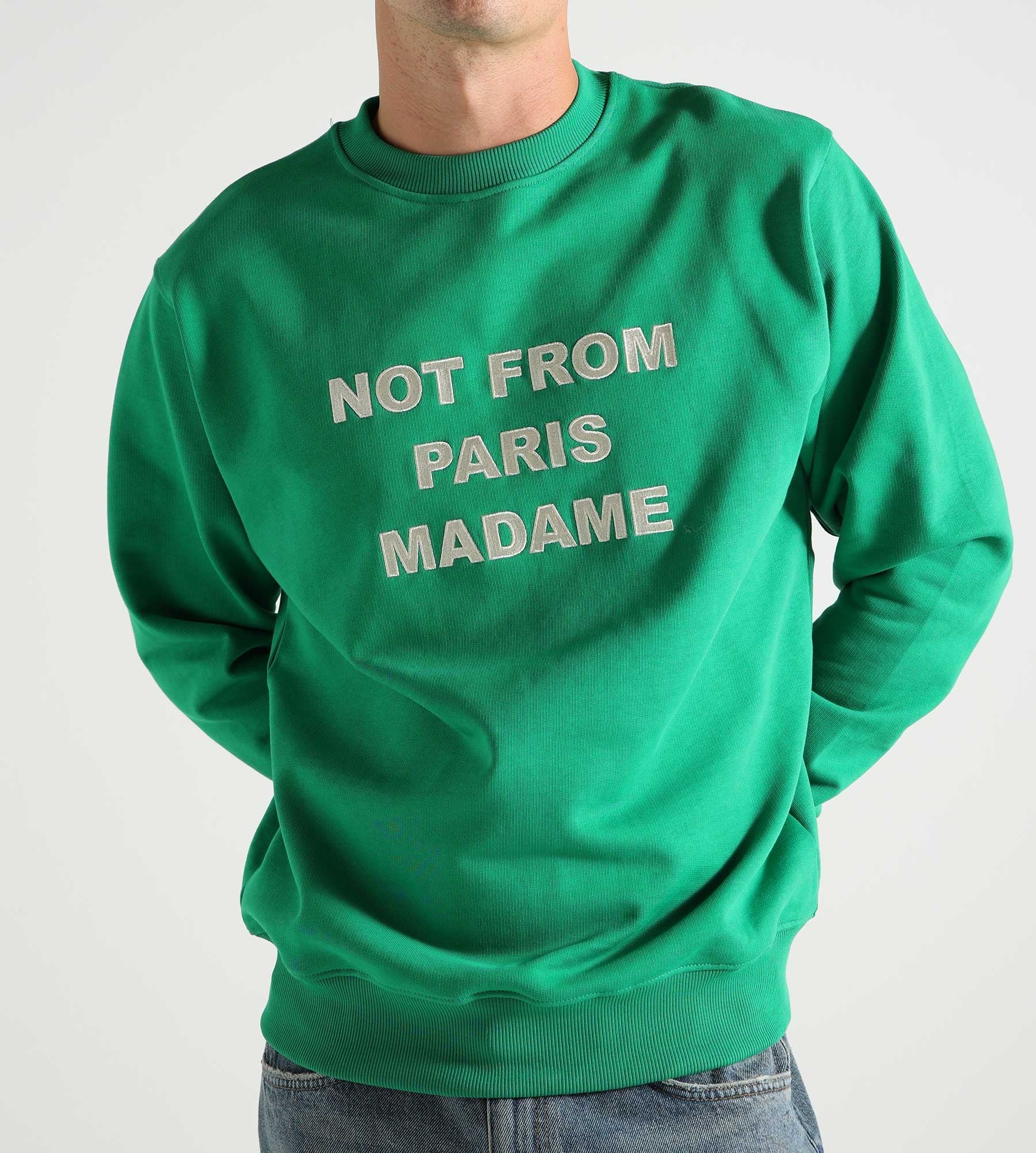 Drôle de Monsieur Le Sweatshirt Slogan Green