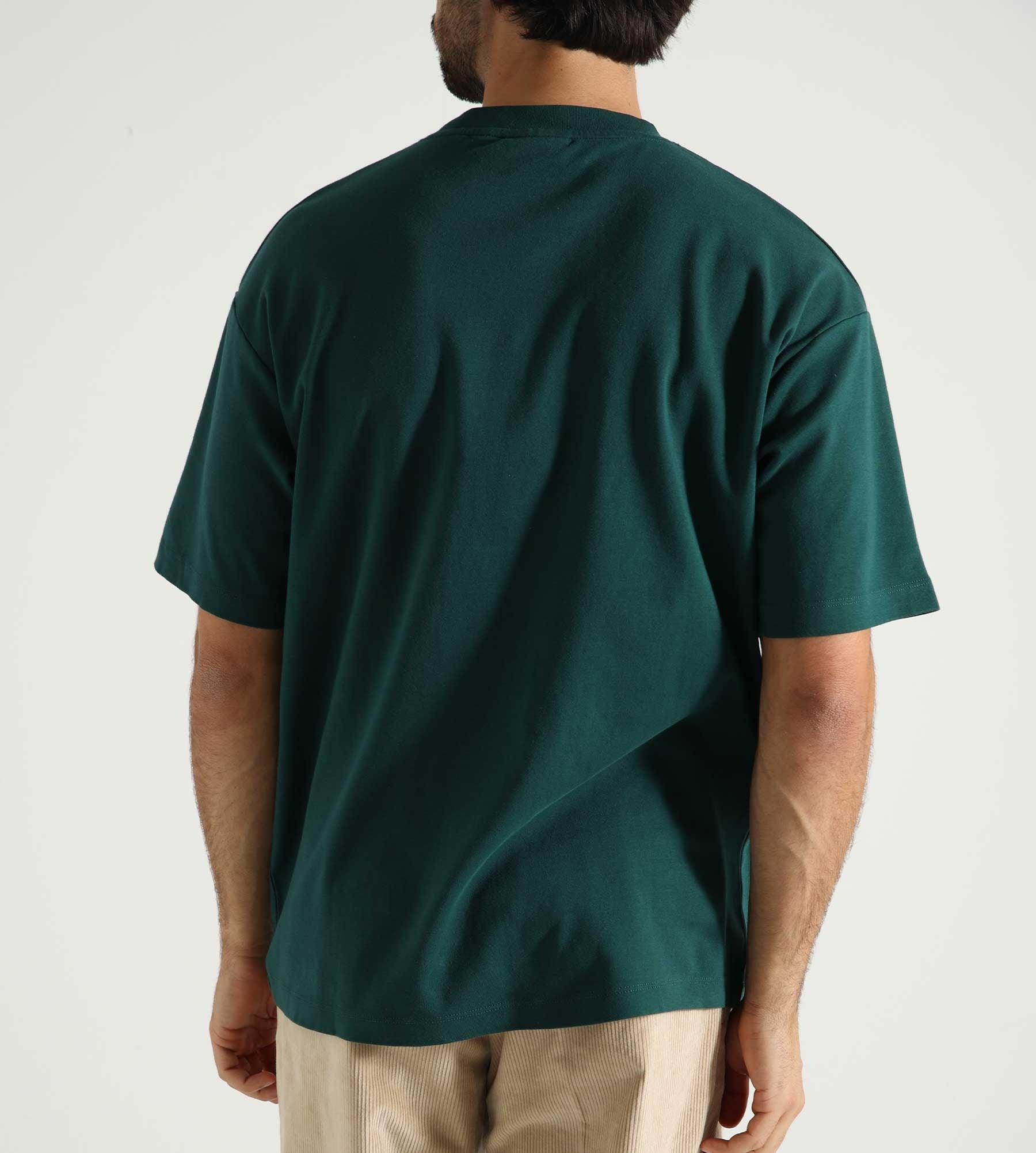 Drôle de Monsieur Le T-Shirt Slogan Classique Dark Green