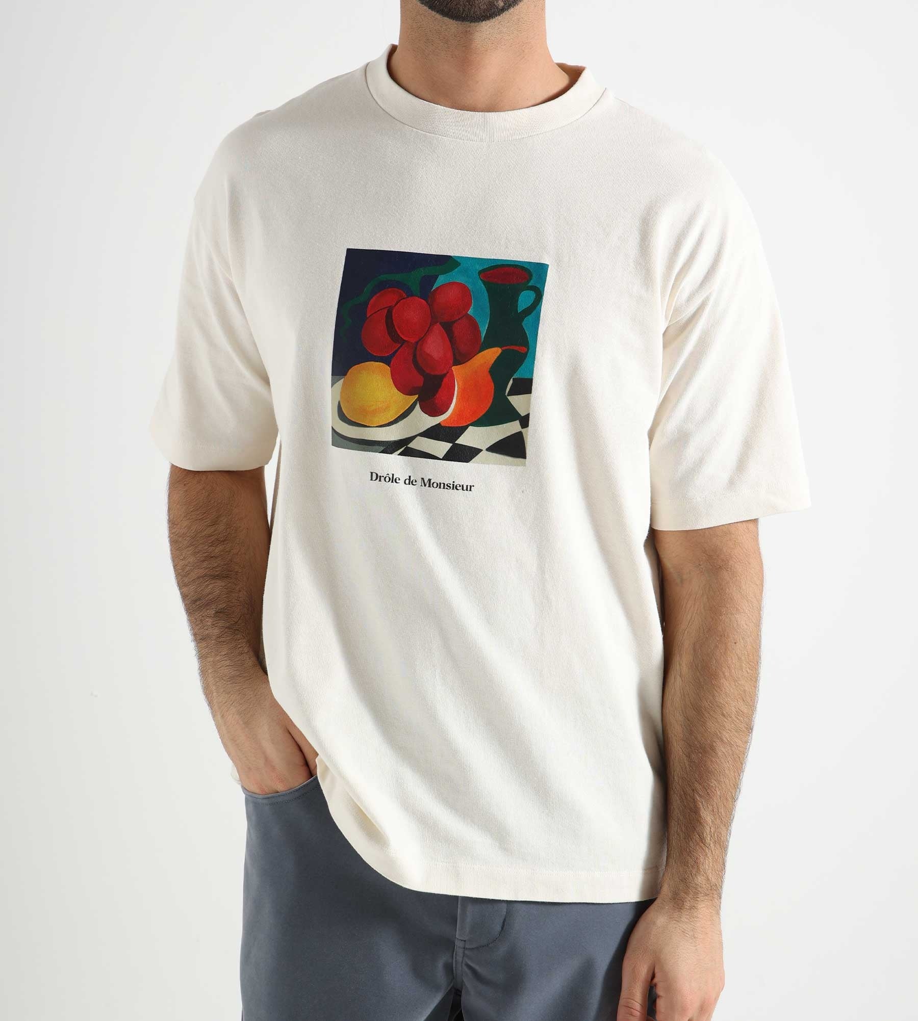 Drôle de Monsieur Le T-Shirt Nature Morte Cream