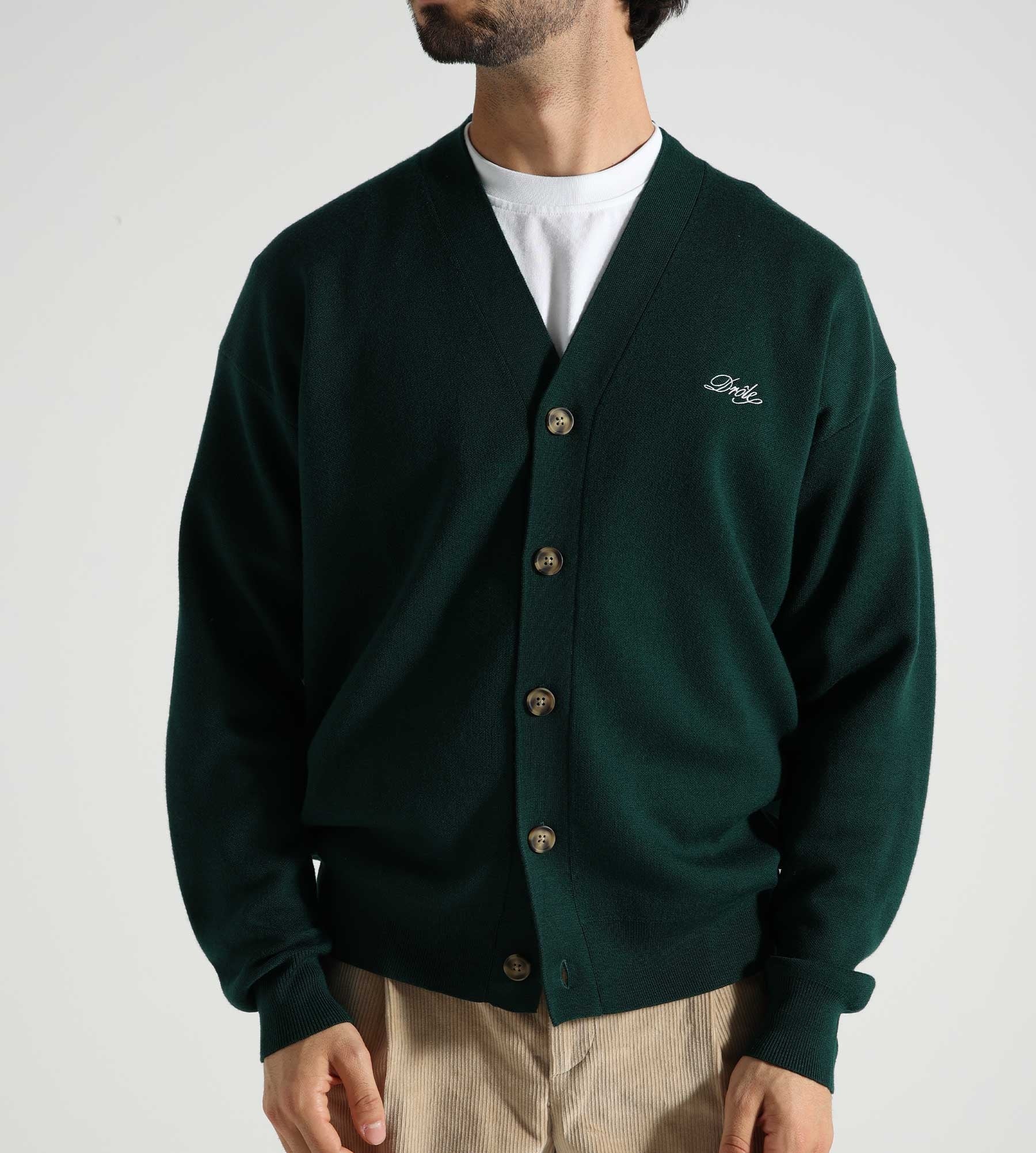 Drôle de Monsieur Le Cardigan Drùle Dark Green